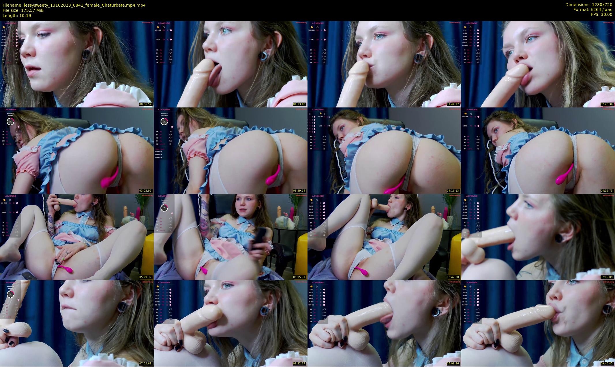 lessysweety — 11 minute Chaturbate female cam show recording, 720p, Oct 13, 2023