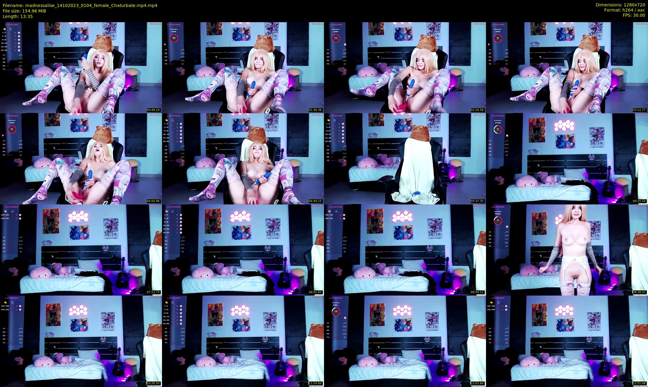 madnessalise — 14 minute Chaturbate female cam show recording, 720p, Oct 14, 2023