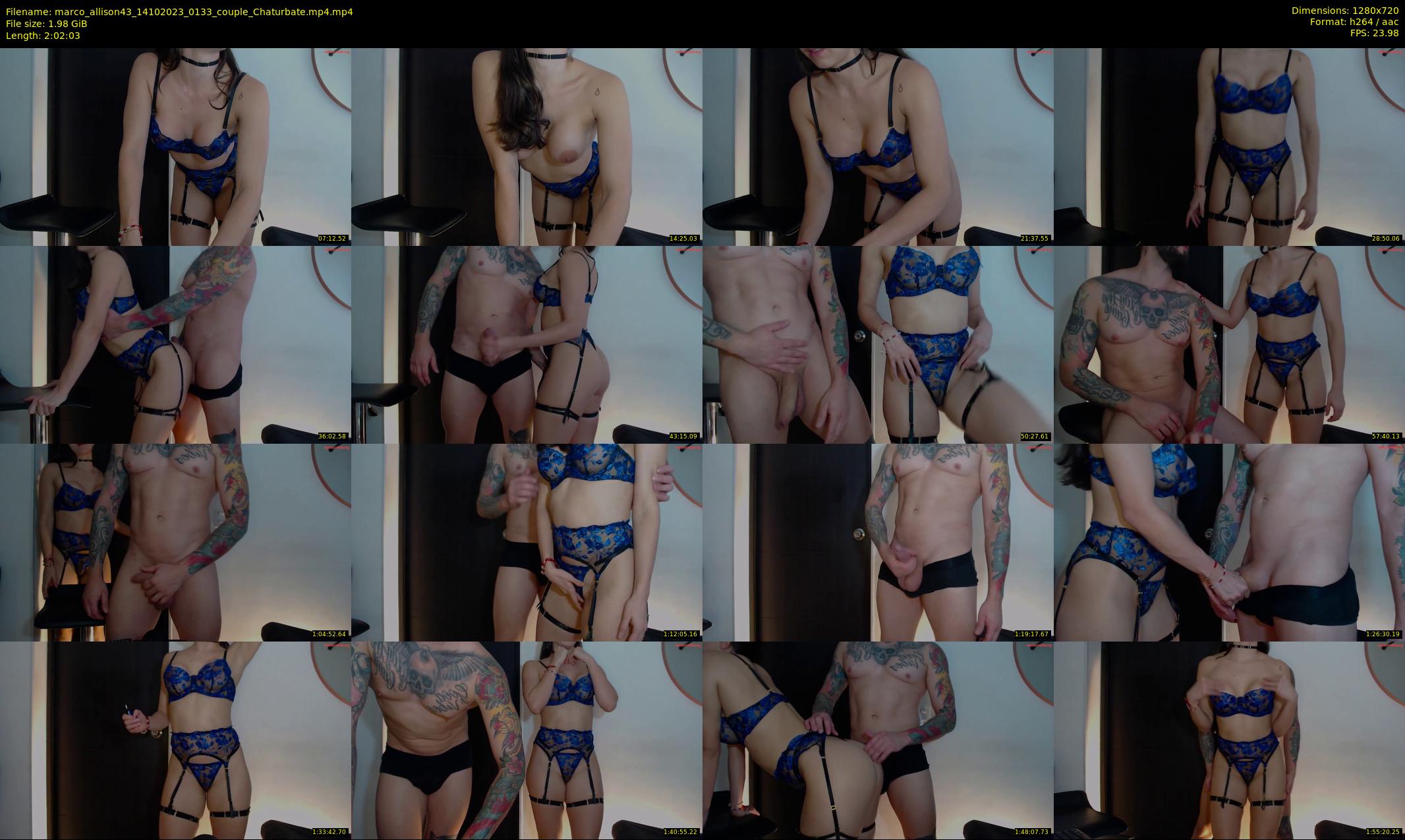 marco_allison43 — 123 minute Chaturbate couple cam show recording, 720p, Oct 14, 2023