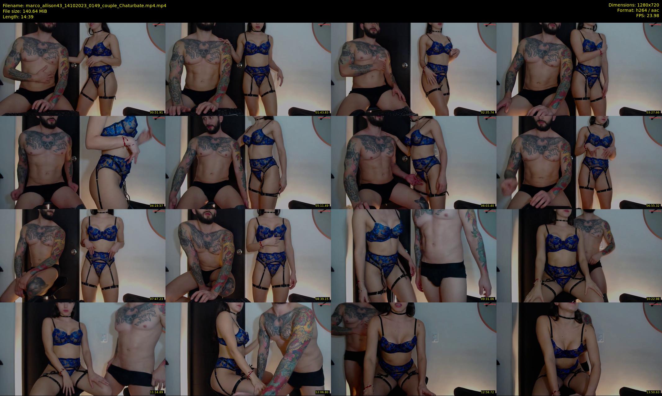 marco_allison43 — 15 minute Chaturbate couple cam show recording, 720p, Oct 14, 2023