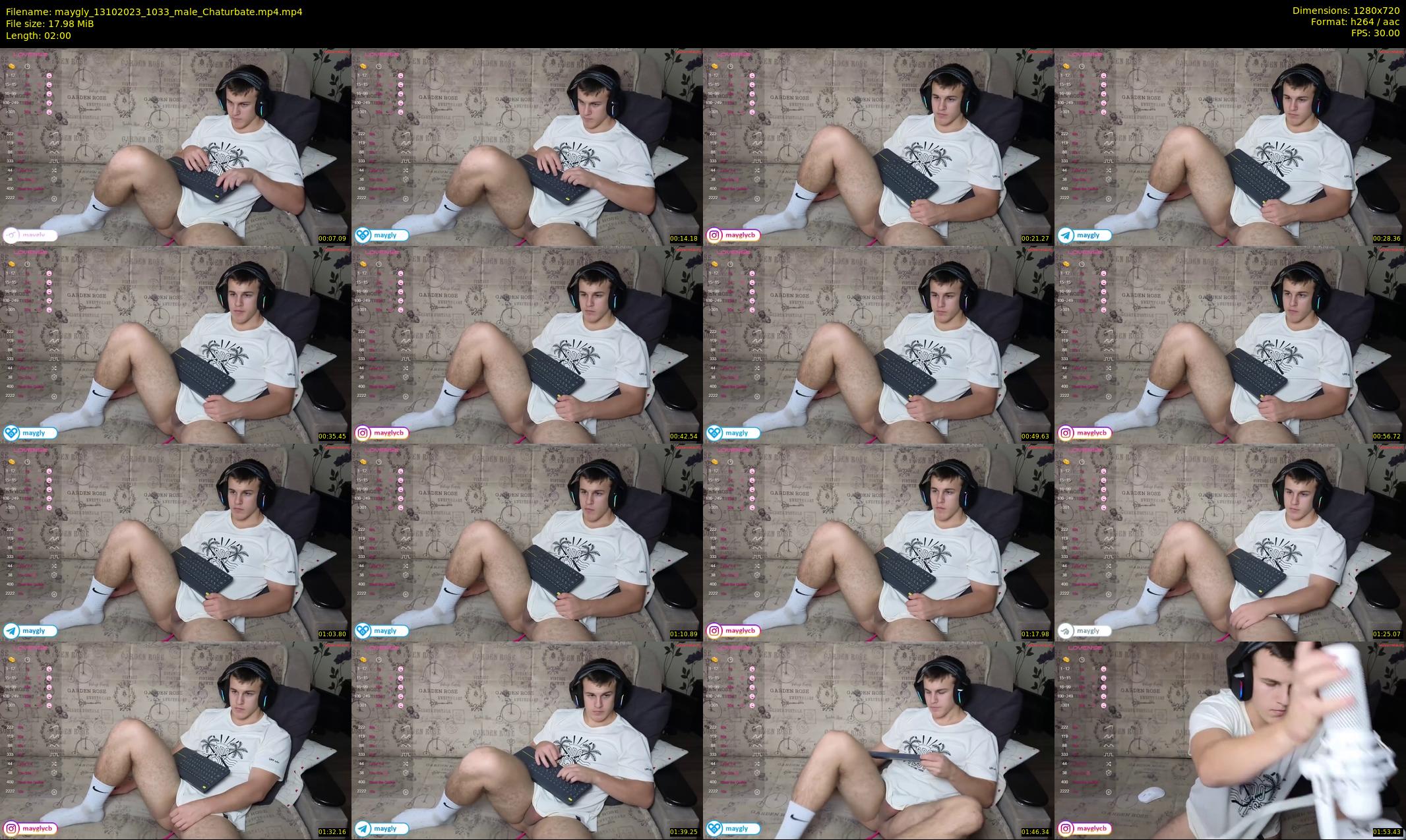 maygly — 2 minute Chaturbate male cam show recording, 720p, Oct 13, 2023
