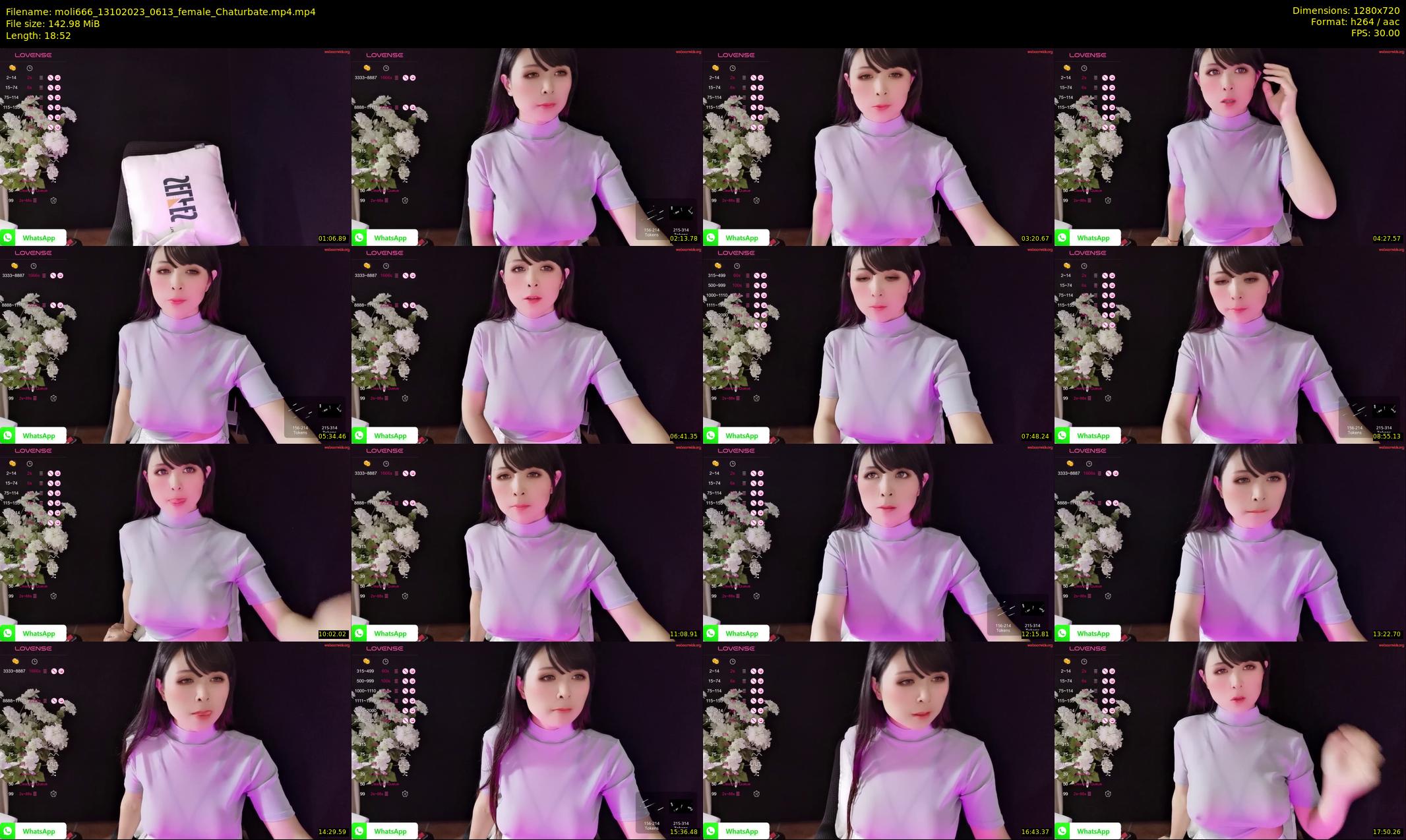 moli666 — 19 minute Chaturbate female cam show recording, 720p, Oct 13, 2023