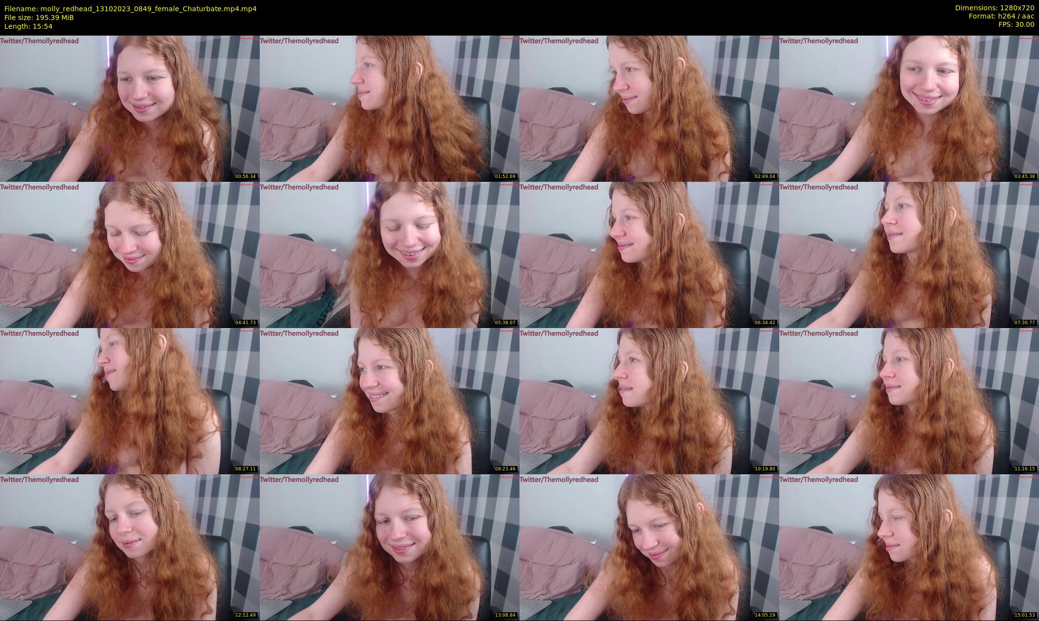 molly_redhead — 16 minute Chaturbate female cam show recording, 720p, Oct 13, 2023