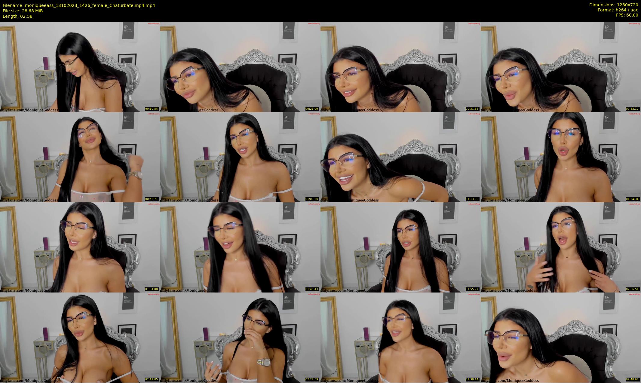 moniqueeass — 3 minute Chaturbate female cam show recording, 720p, Oct 13, 2023