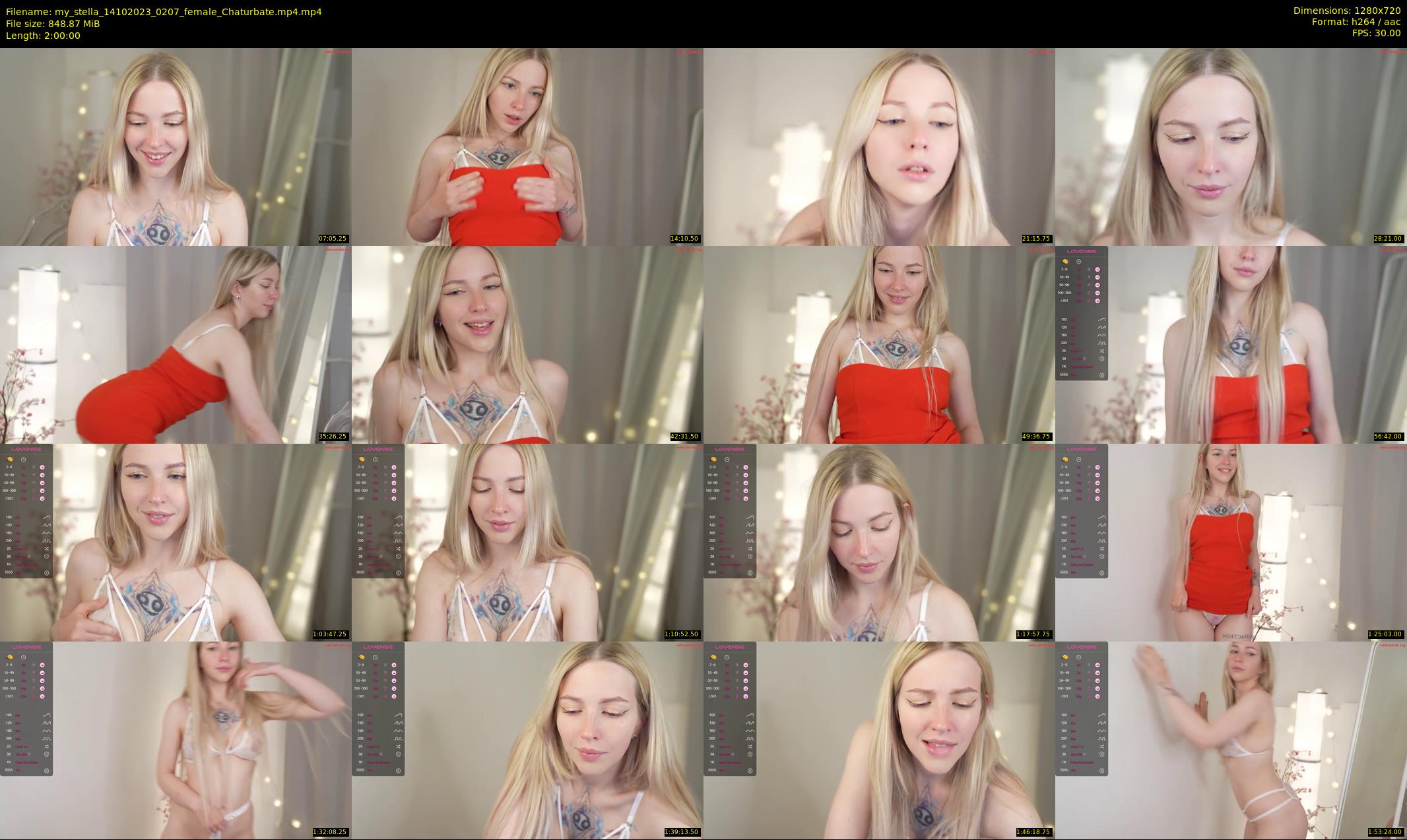 my_stella — 120 minute Chaturbate female cam show recording, 720p, Oct 14, 2023