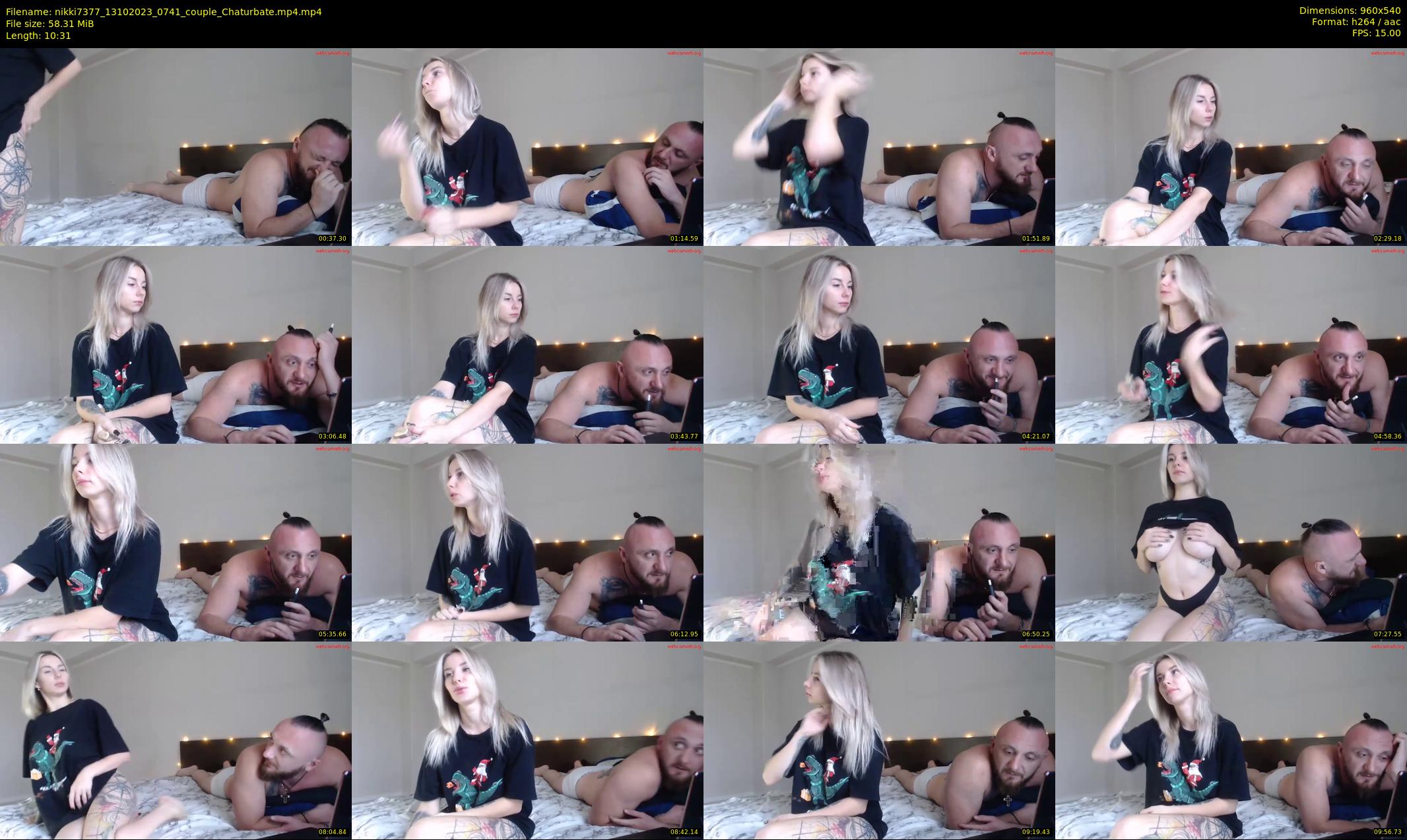 nikki7377 — 11 minute Chaturbate couple cam show recording, 480p, Oct 13, 2023