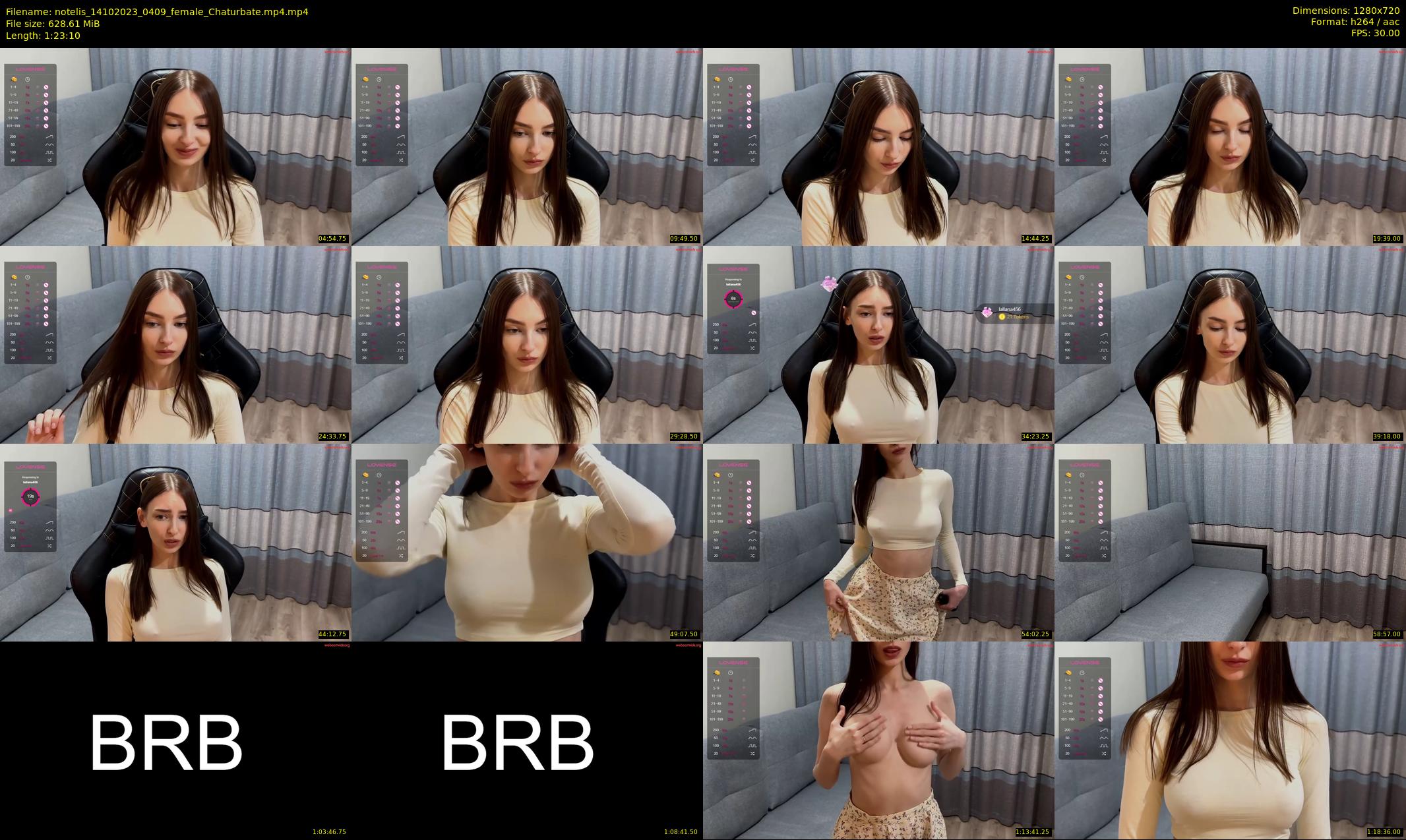 notelis — 84 minute Chaturbate female cam show recording, 720p, Oct 14, 2023