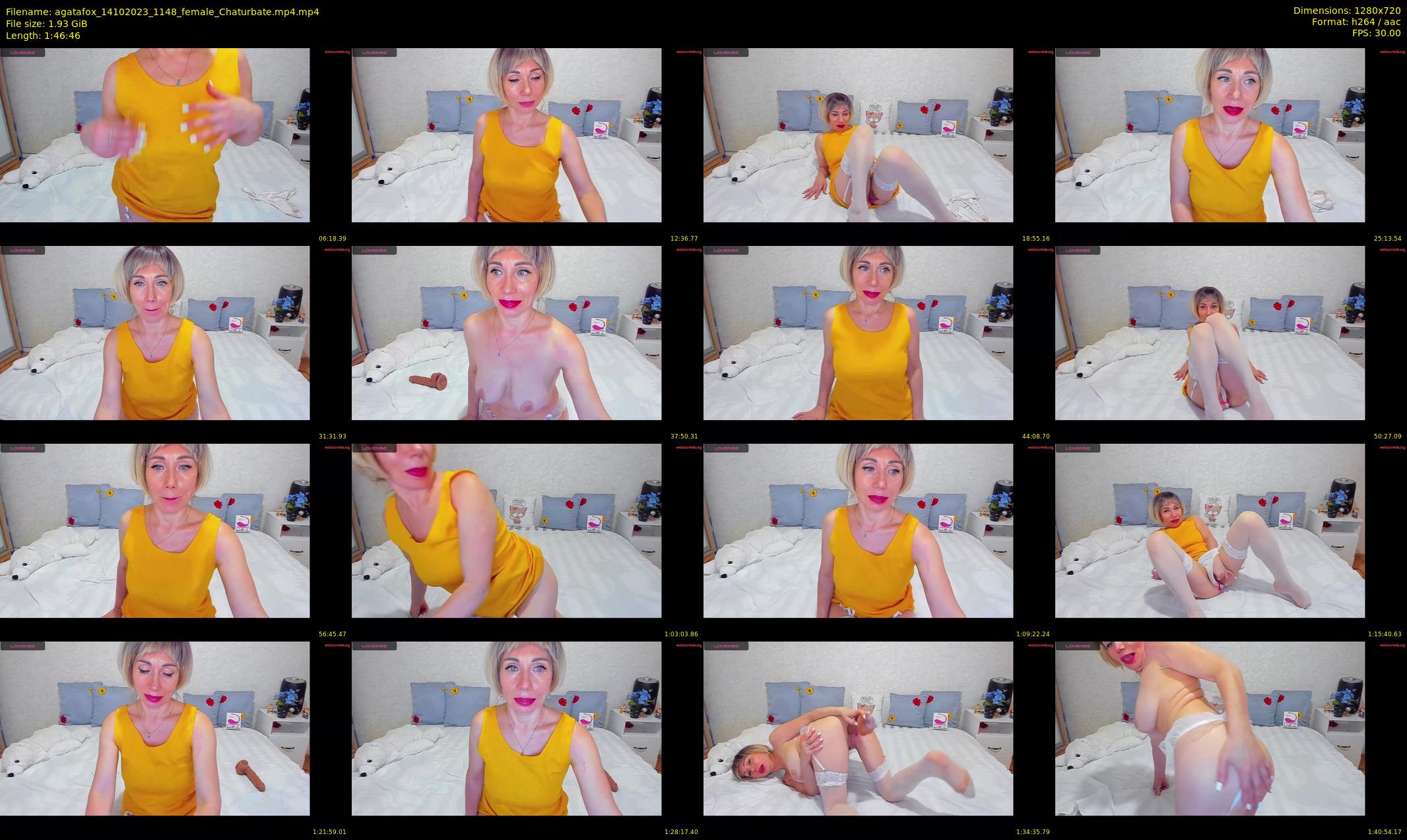 agatafox — 107 minute Chaturbate female cam show recording, 720p, Oct 14, 2023