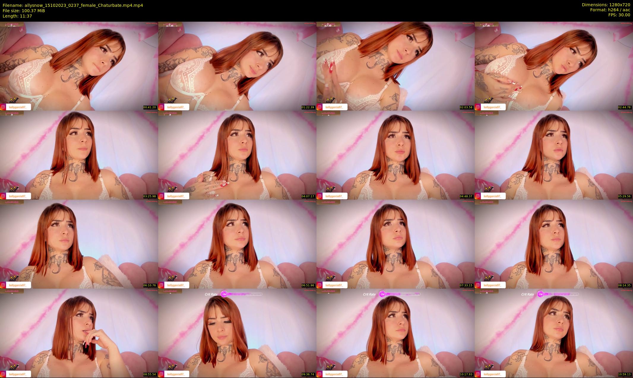 allysnow — 12 minute Chaturbate female cam show recording, 720p, Oct 15, 2023