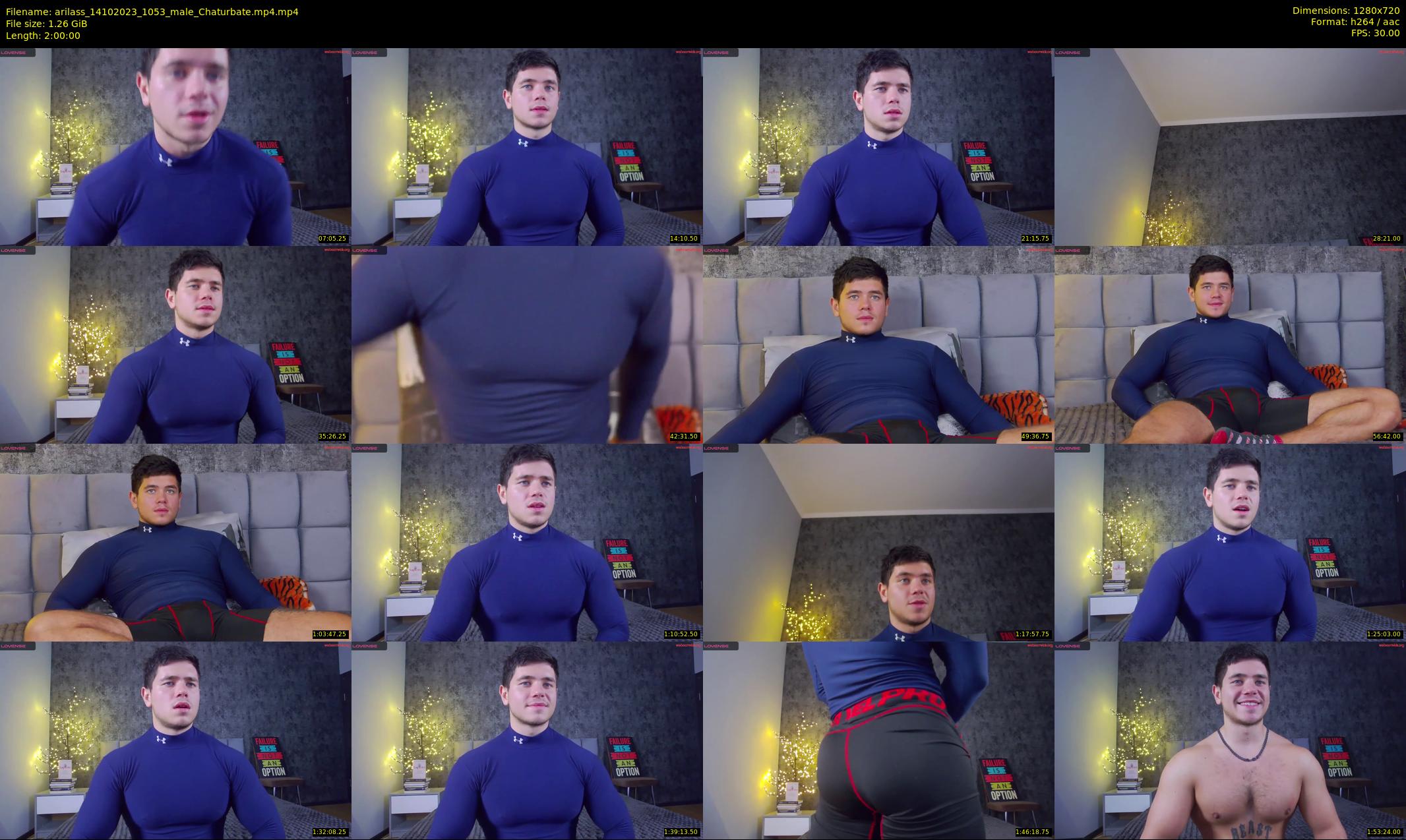 arilass — 120 minute Chaturbate male cam show recording, 720p, Oct 14, 2023