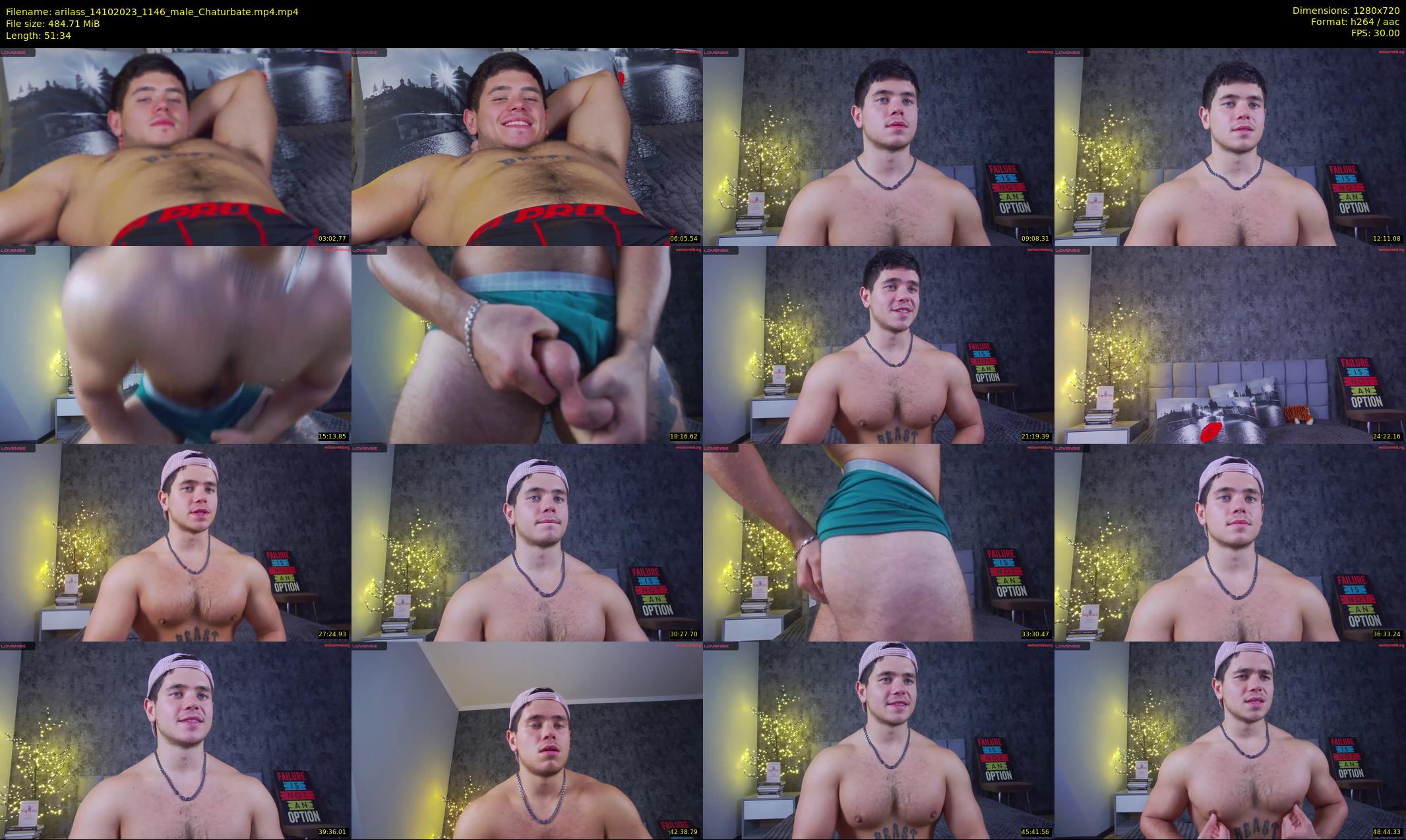 arilass — 52 minute Chaturbate male cam show recording, 720p, Oct 14, 2023