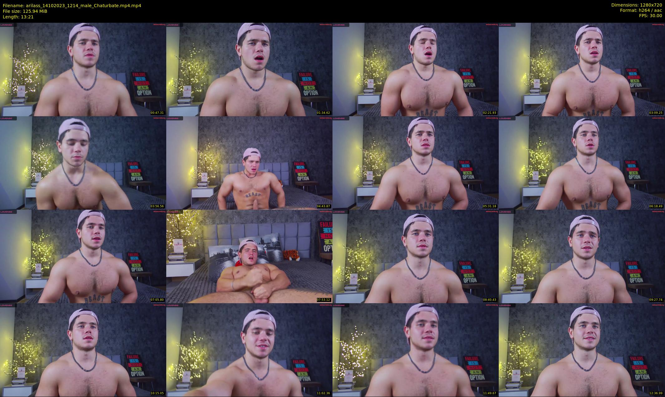 arilass — 14 minute Chaturbate male cam show recording, 720p, Oct 14, 2023