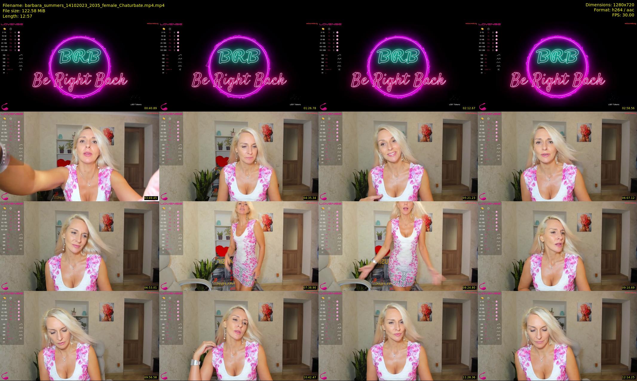 barbara_summers — 13 minute Chaturbate female cam show recording, 720p, Oct 14, 2023