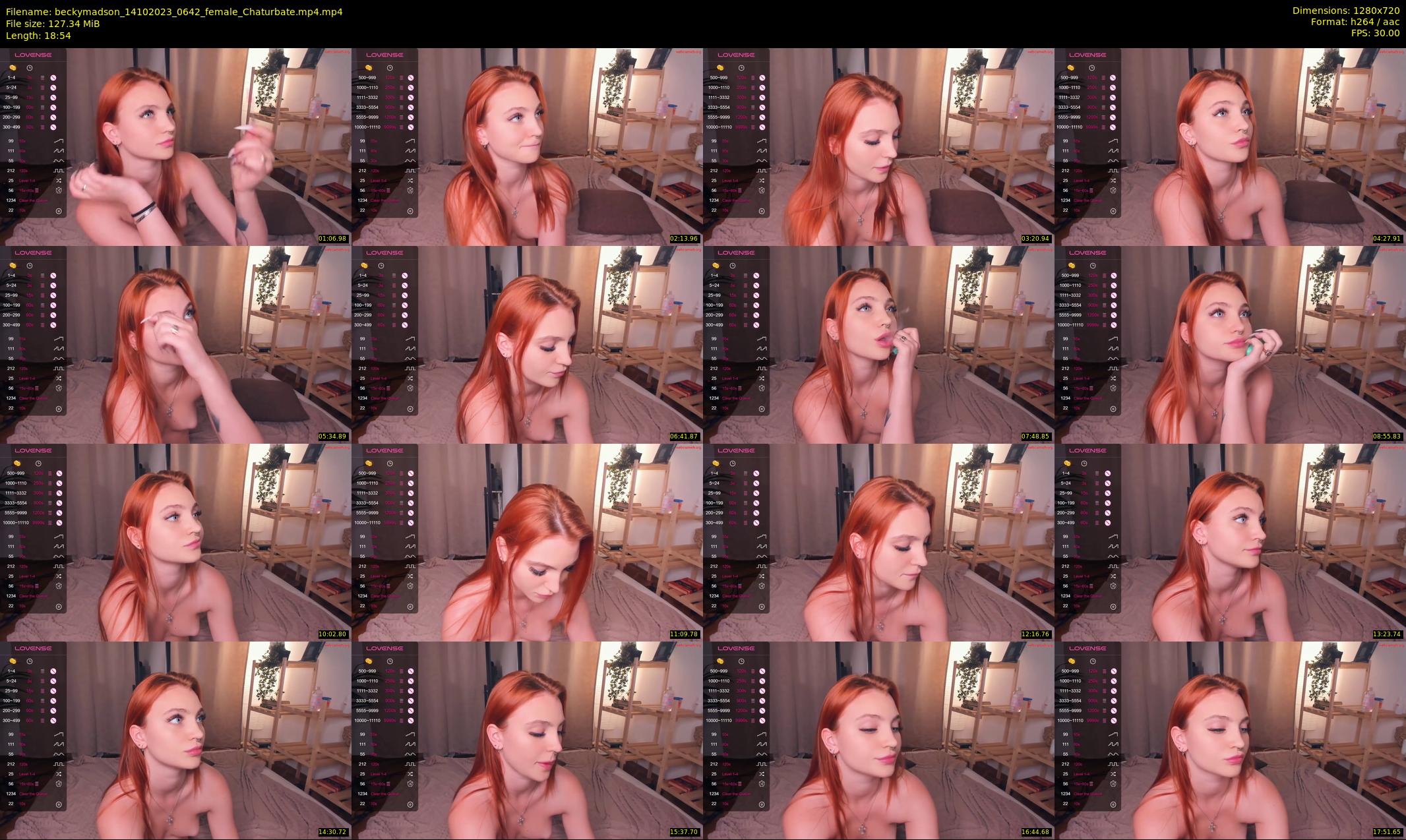 beckymadson — 19 minute Chaturbate female cam show recording, 720p, Oct 14, 2023