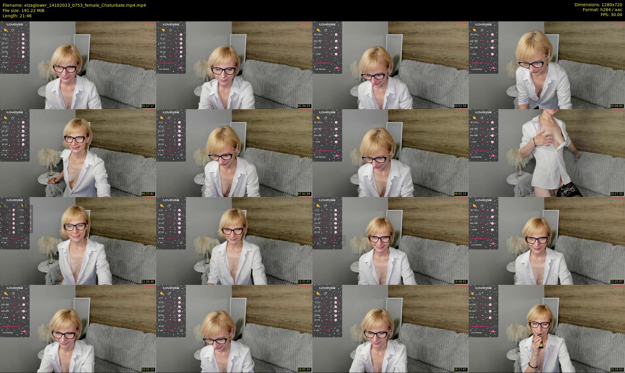elzaglower — 22 minute Chaturbate female cam show recording, 720p, Oct 14, 2023