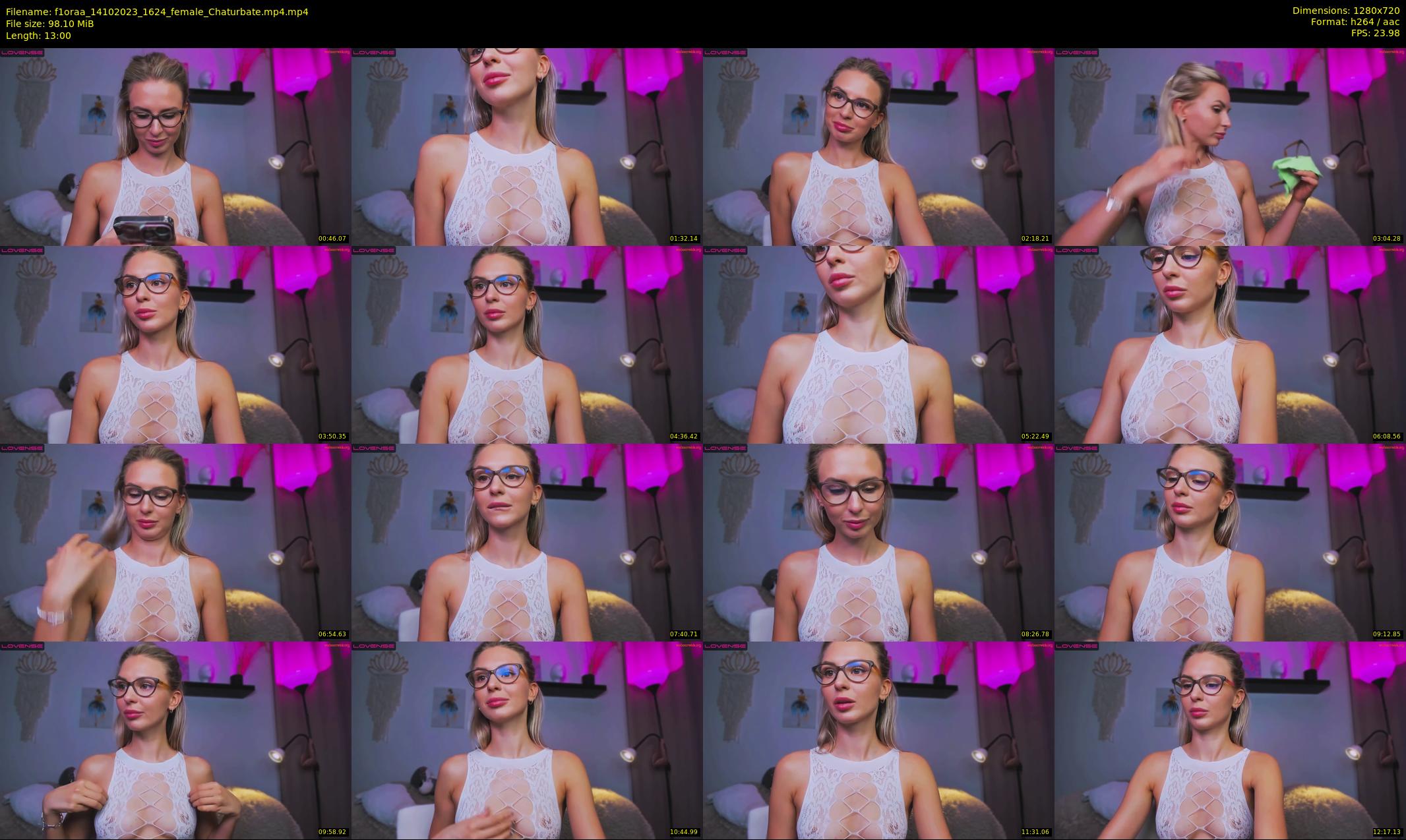 f1oraa — 13 minute Chaturbate female cam show recording, 720p, Oct 14, 2023
