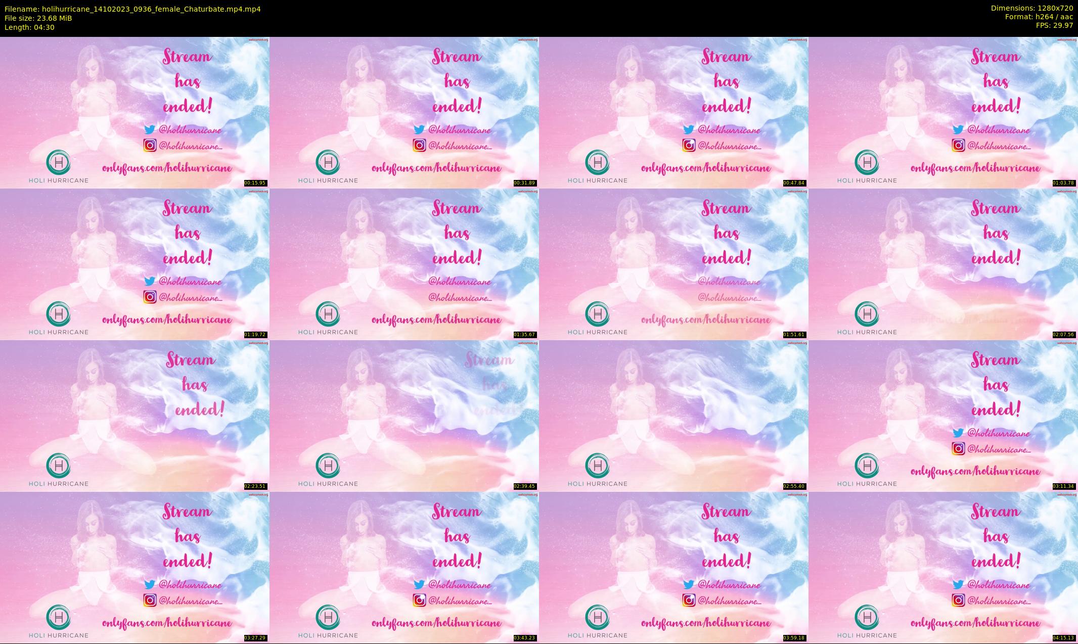 holihurricane — 5 minute Chaturbate female cam show recording, 720p, Oct 14, 2023