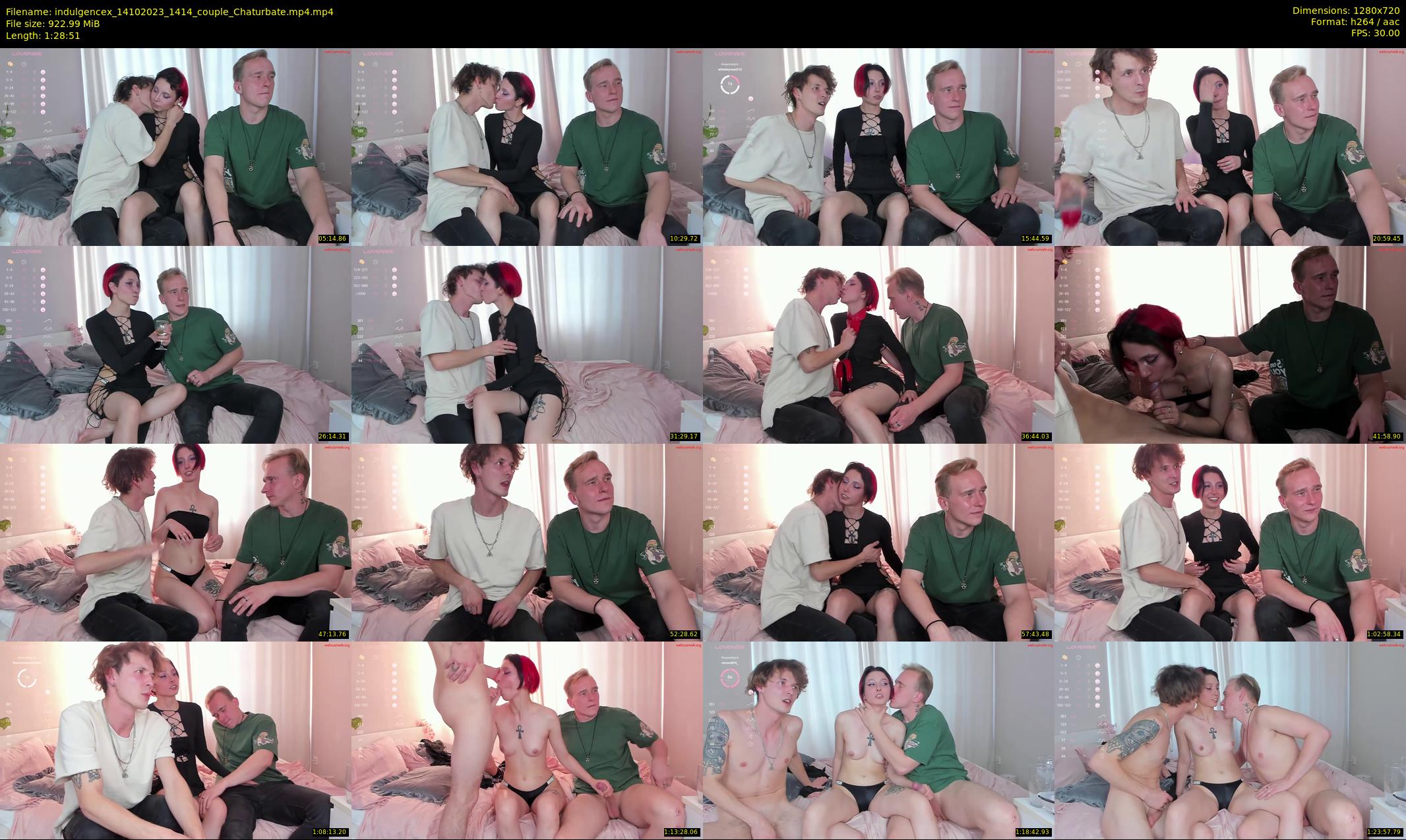 indulgencex — 89 minute Chaturbate couple cam show recording, 720p, Oct 14, 2023