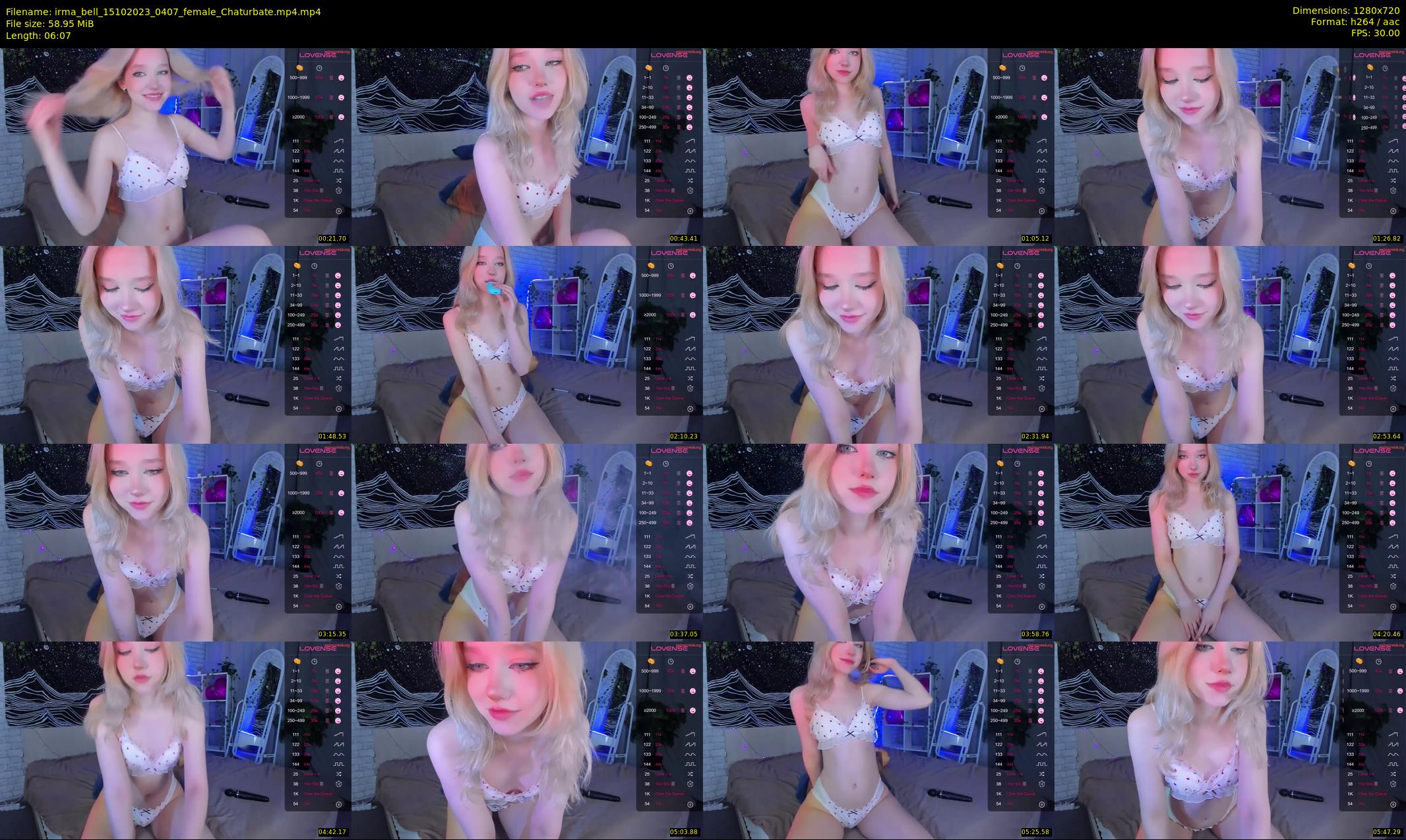 irma_bell — 7 minute Chaturbate female cam show recording, 720p, Oct 15, 2023