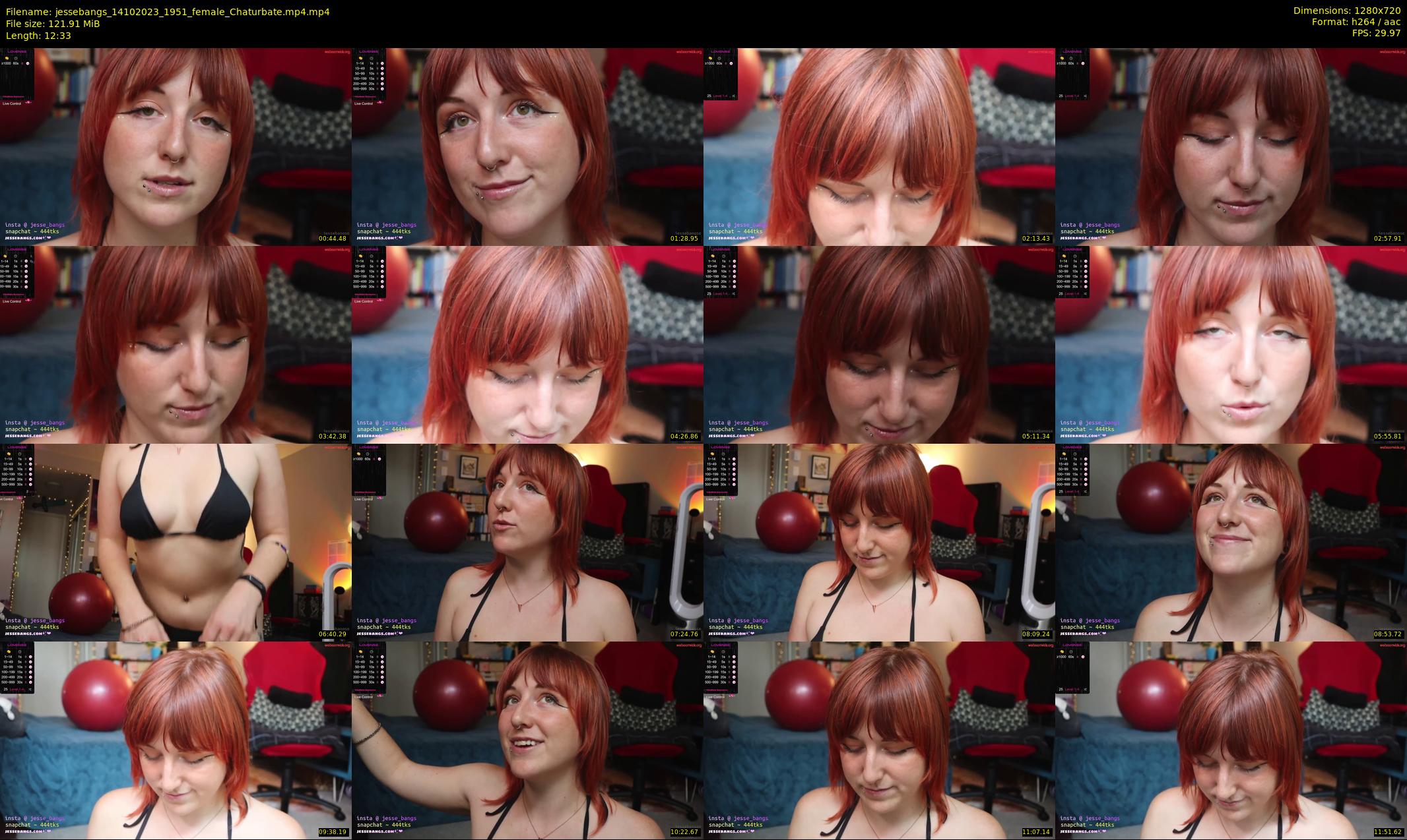 jessebangs — 13 minute Chaturbate female cam show recording, 720p, Oct 14, 2023