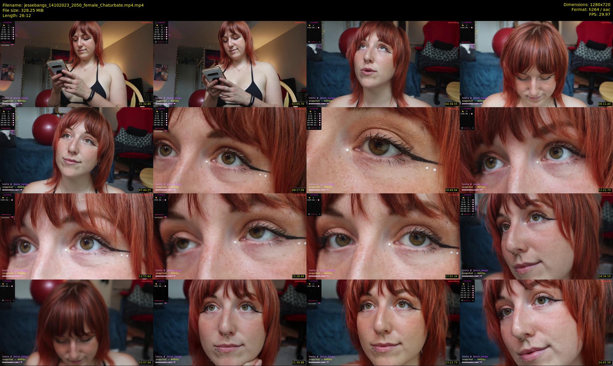 jessebangs — 27 minute Chaturbate female cam show recording, 720p, Oct 14, 2023