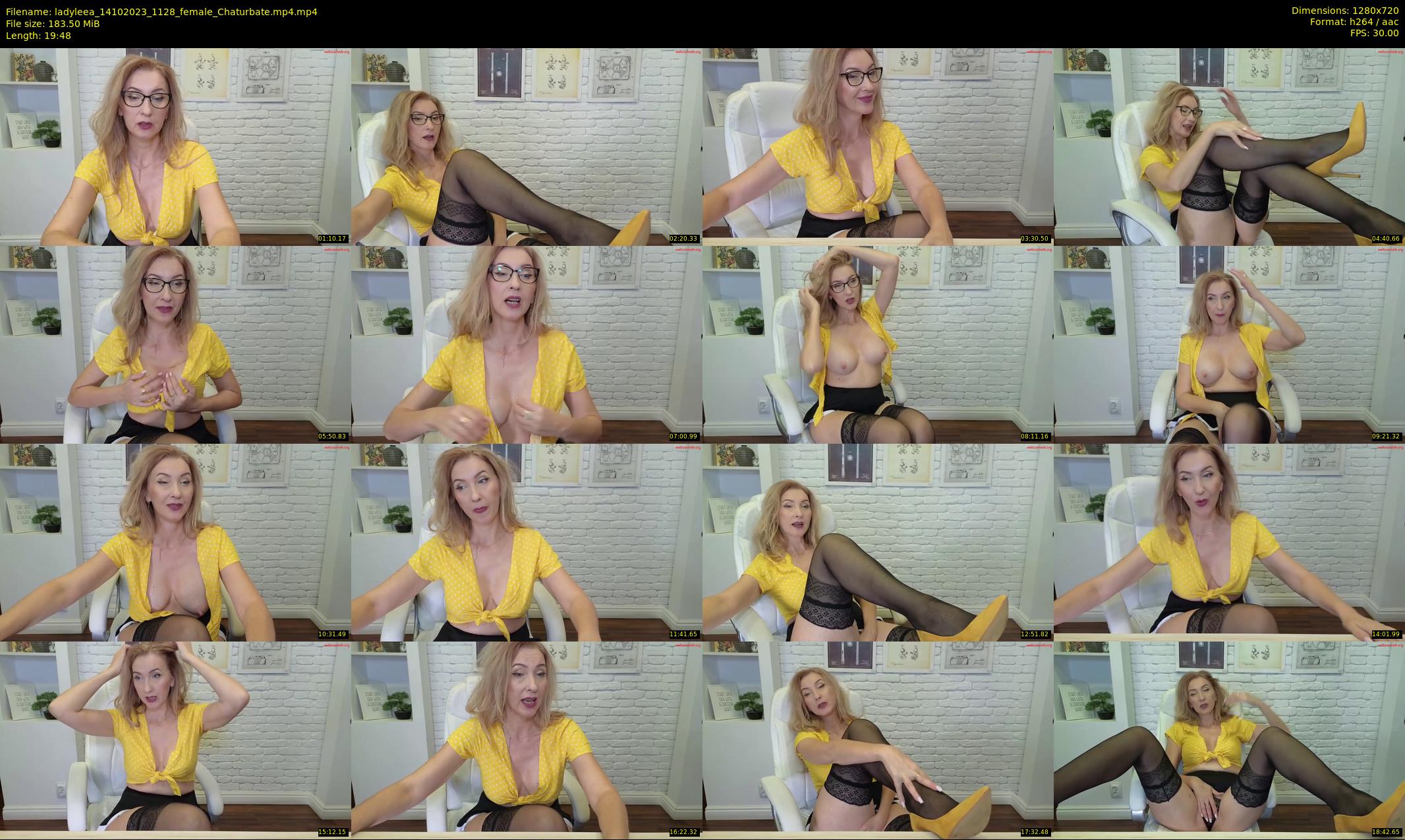 ladyleea — 20 minute Chaturbate female cam show recording, 720p, Oct 14, 2023