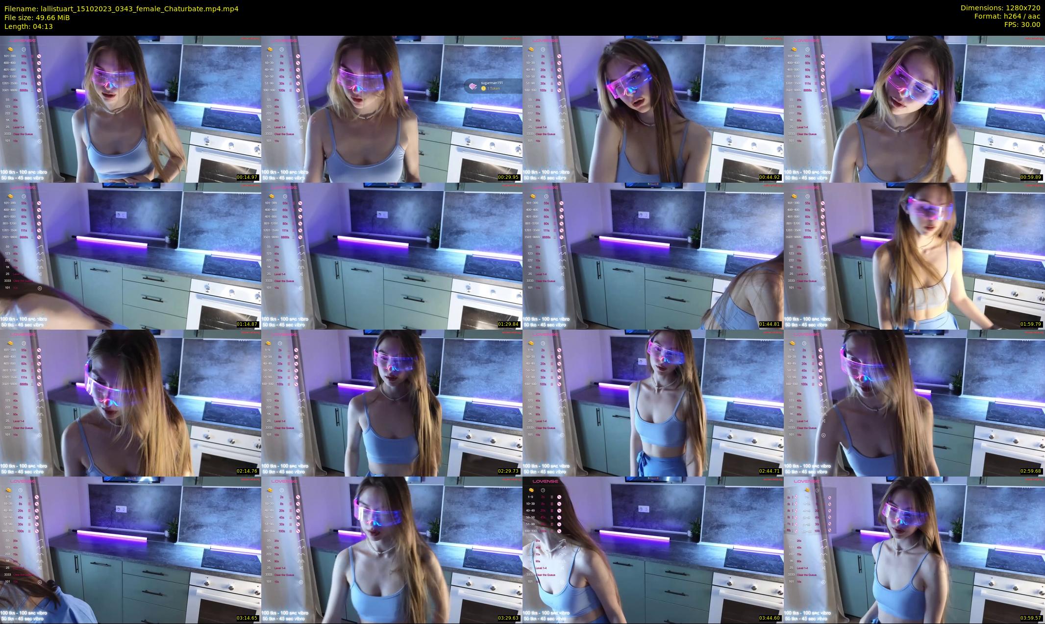 lallistuart — 5 minute Chaturbate female cam show recording, 720p, Oct 15, 2023