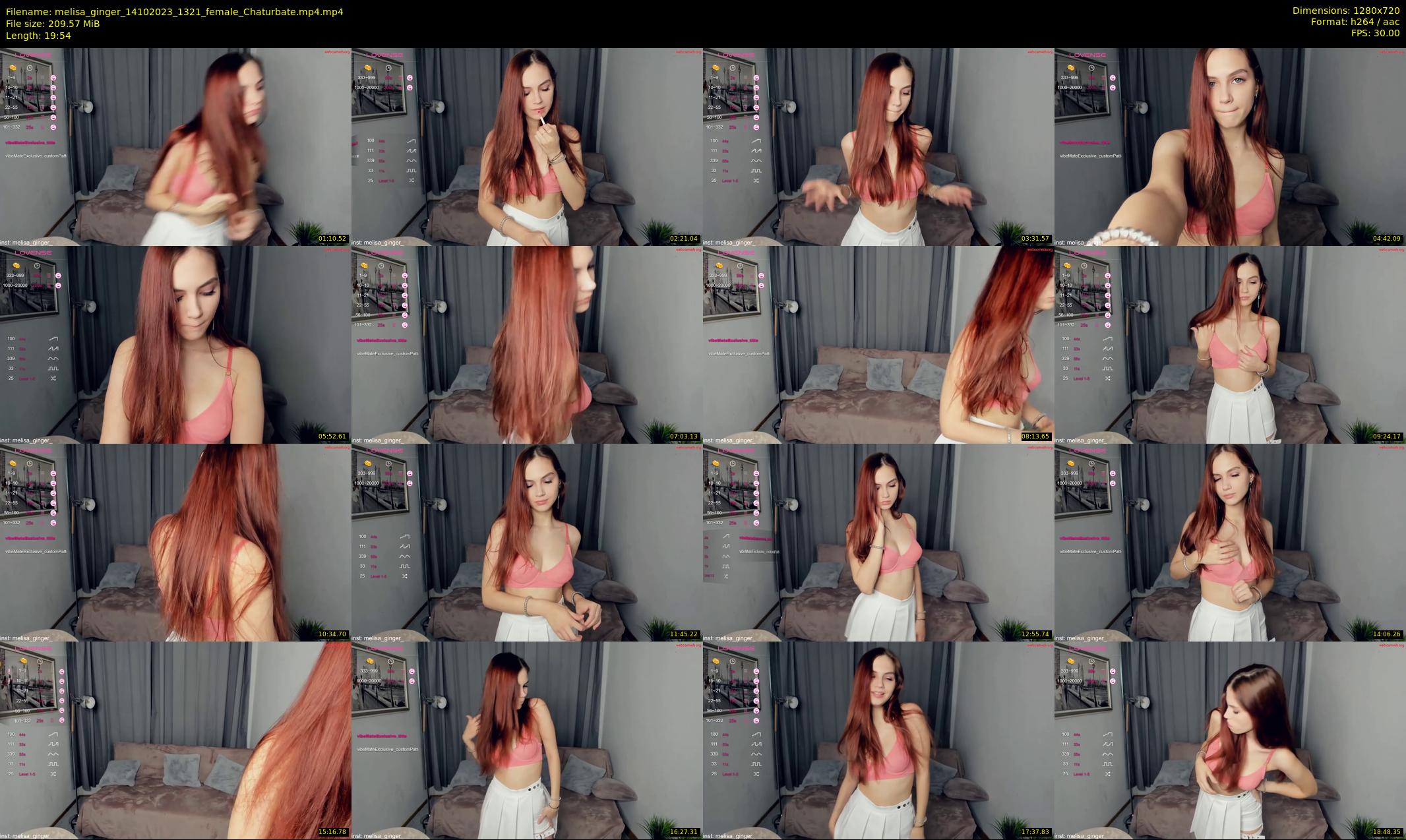 melisa_ginger — 20 minute Chaturbate female cam show recording, 720p, Oct 14, 2023