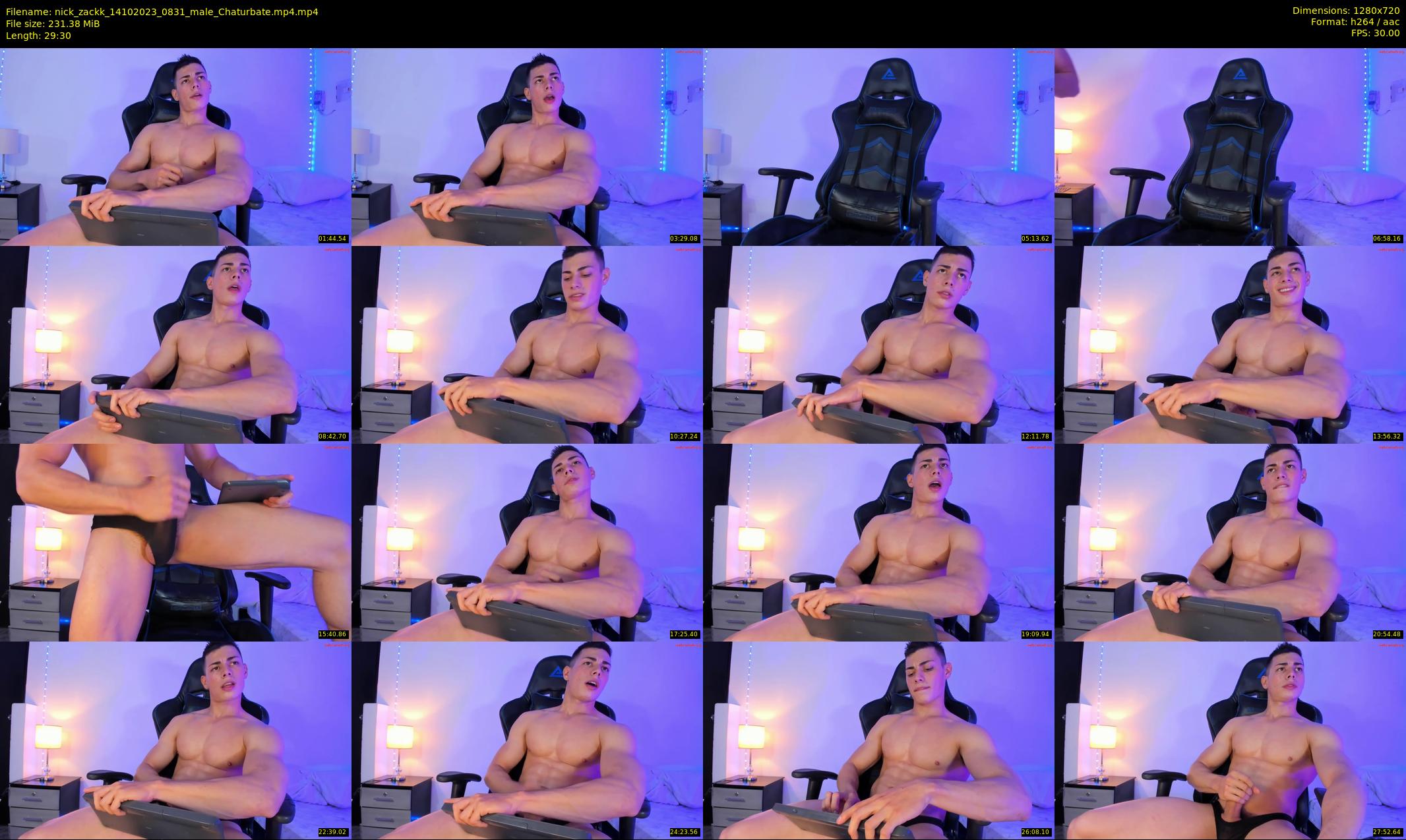 nick_zackk — 30 minute Chaturbate male cam show recording, 720p, Oct 14, 2023
