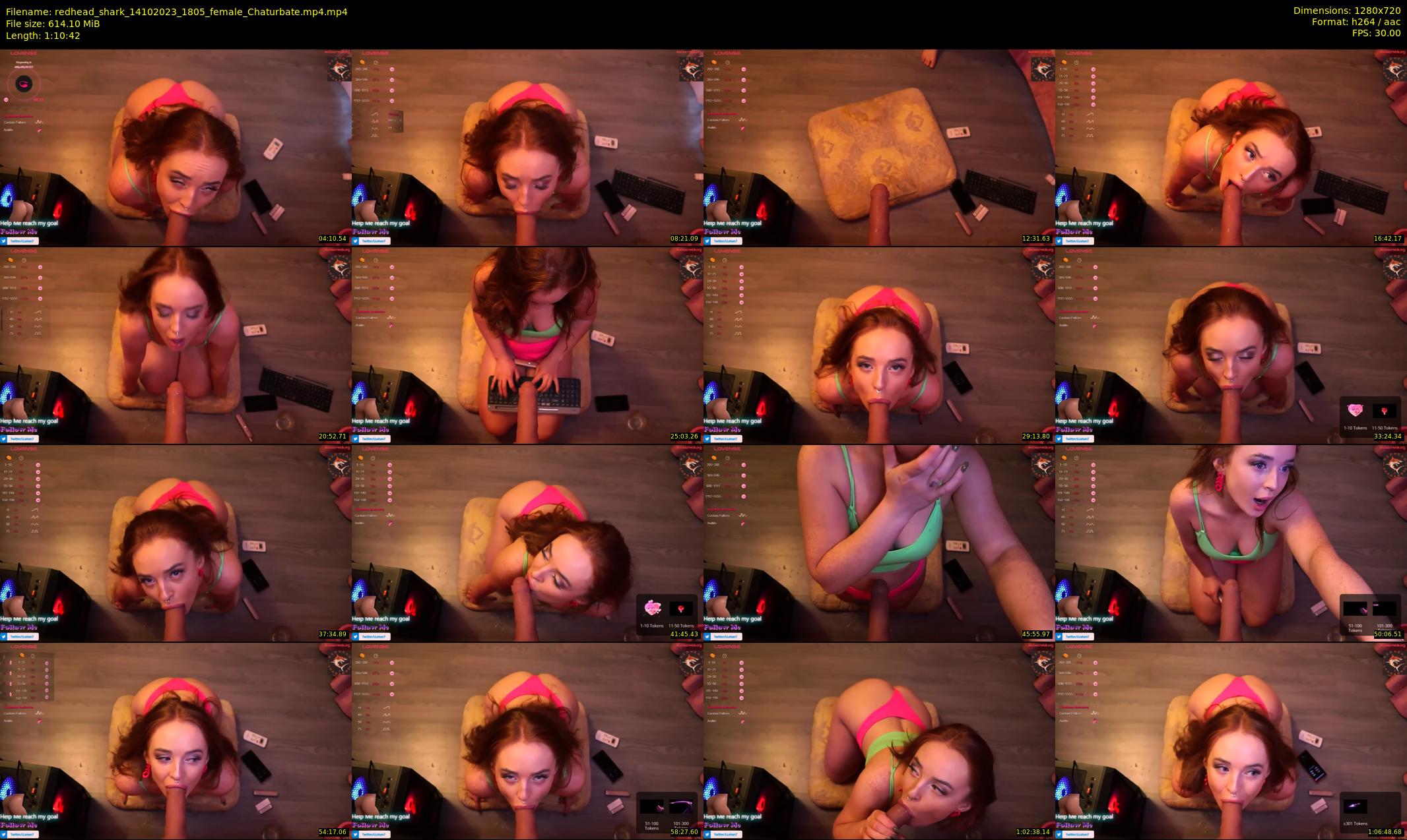 redhead_shark — 71 minute Chaturbate female cam show recording, 720p, Oct 14, 2023