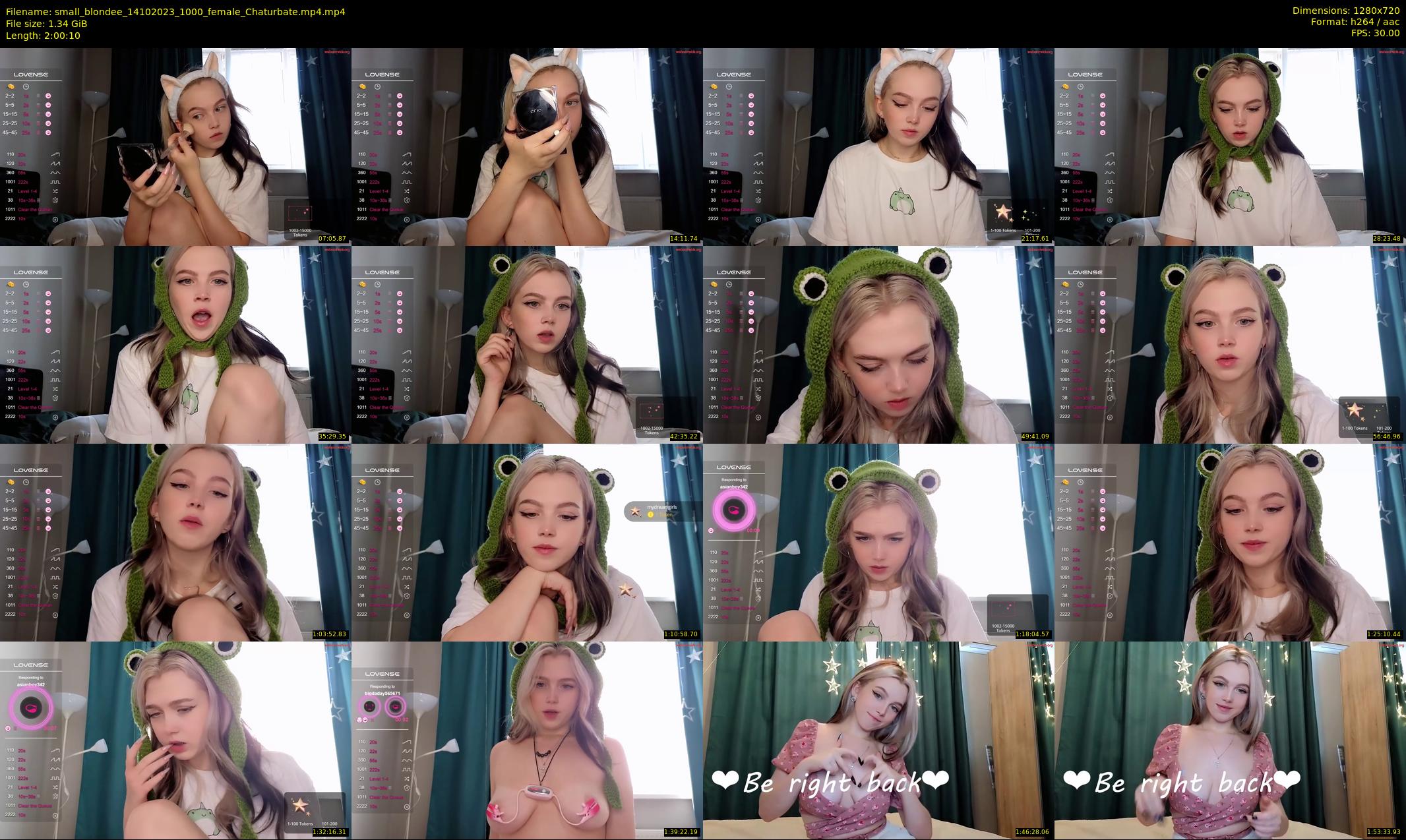 small_blondee — 121 minute Chaturbate female cam show recording, 720p, Oct 14, 2023