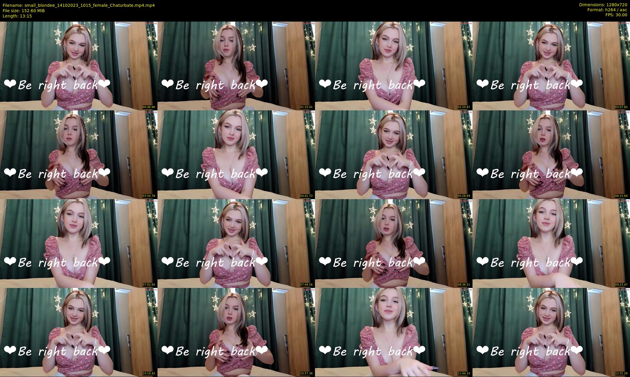 small_blondee — 14 minute Chaturbate female cam show recording, 720p, Oct 14, 2023