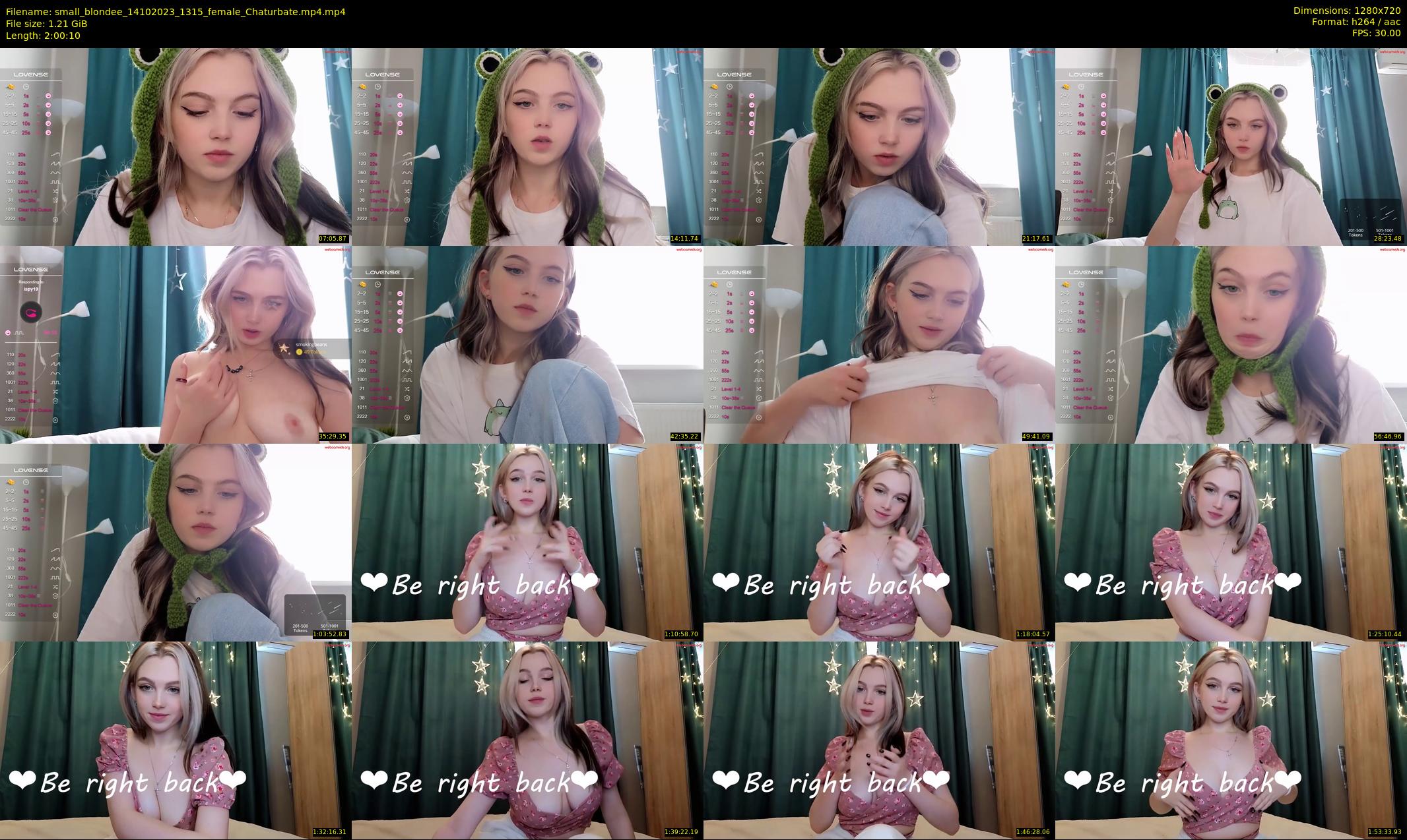 small_blondee — 121 minute Chaturbate female cam show recording, 720p, Oct 14, 2023