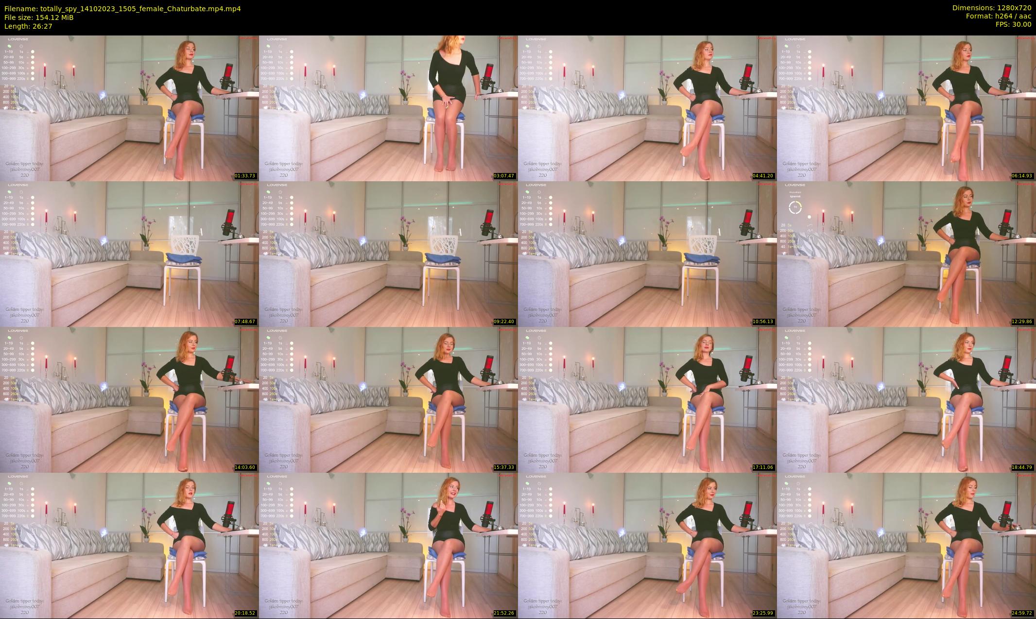 totally_spy — 27 minute Chaturbate female cam show recording, 720p, Oct 14, 2023