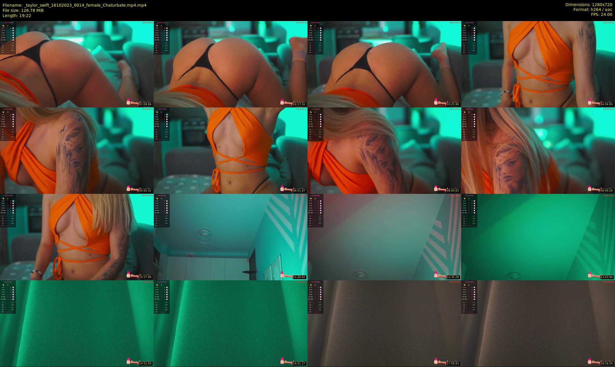 _taylor_swift — 20 minute Chaturbate female cam show recording, 720p, Oct 16, 2023