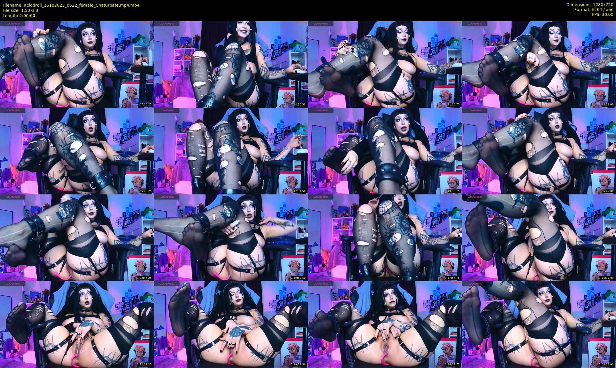 aciddroll — 120 minute Chaturbate female cam show recording, 720p, Oct 15, 2023
