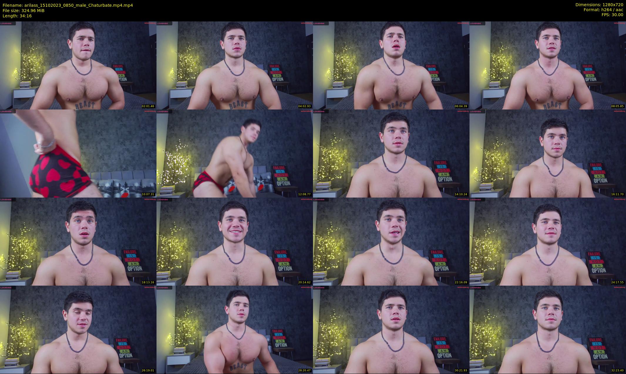 arilass — 35 minute Chaturbate male cam show recording, 720p, Oct 15, 2023