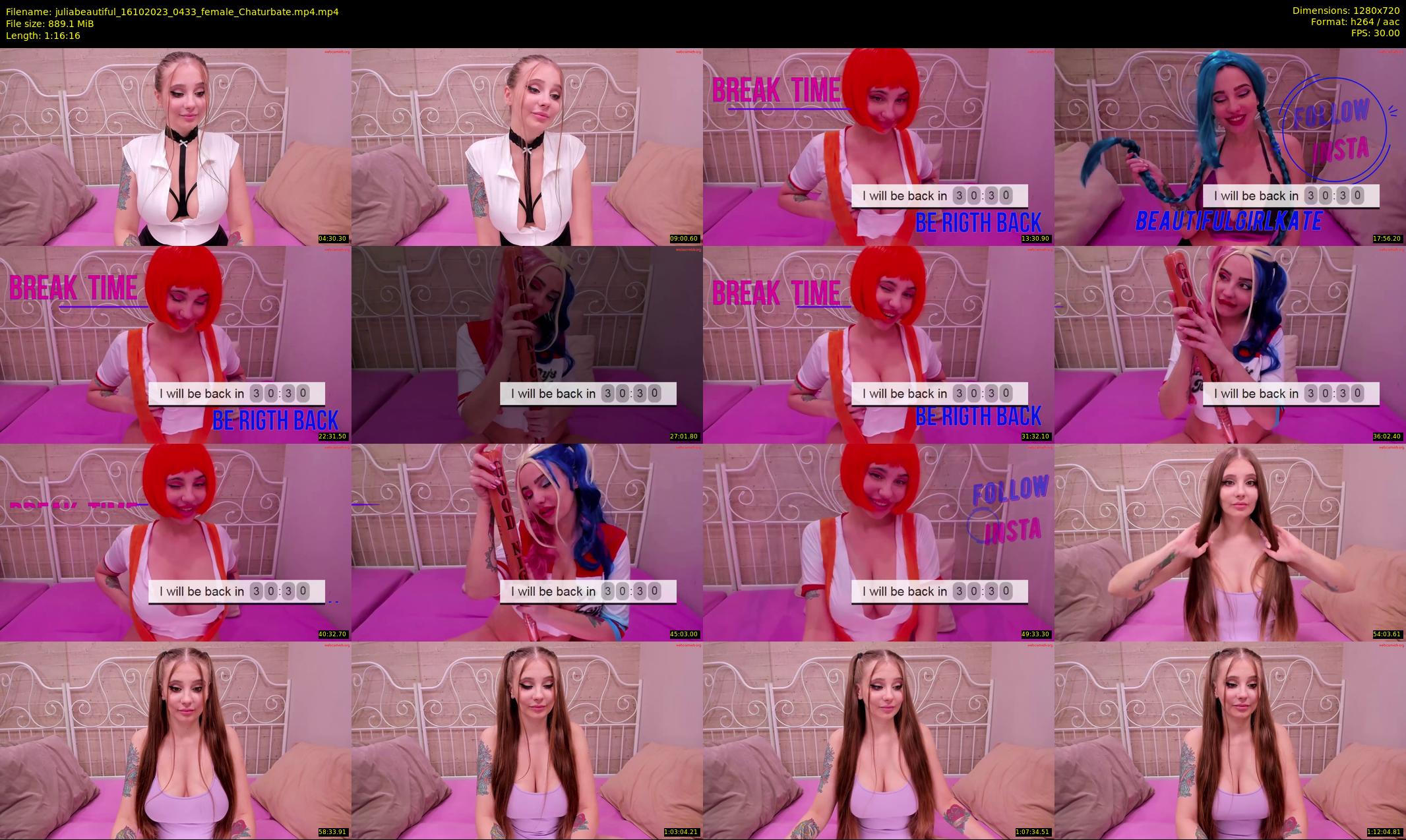 juliabeautiful — 77 minute Chaturbate female cam show recording, 720p, Oct 16, 2023