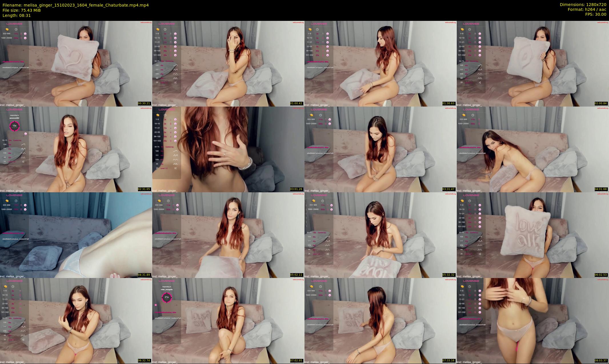 melisa_ginger — 9 minute Chaturbate female cam show recording, 720p, Oct 15, 2023