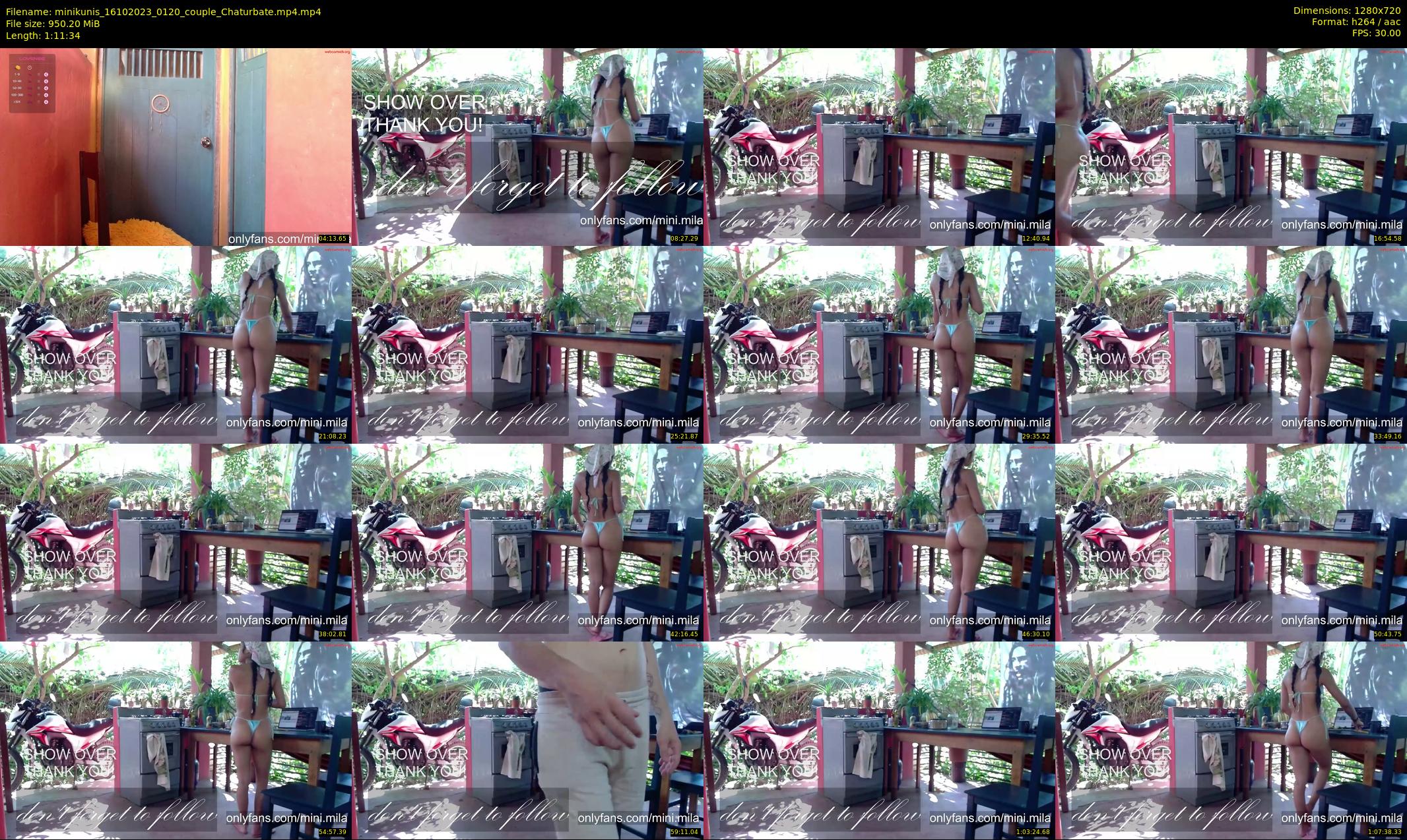minikunis — 72 minute Chaturbate couple cam show recording, 720p, Oct 16, 2023
