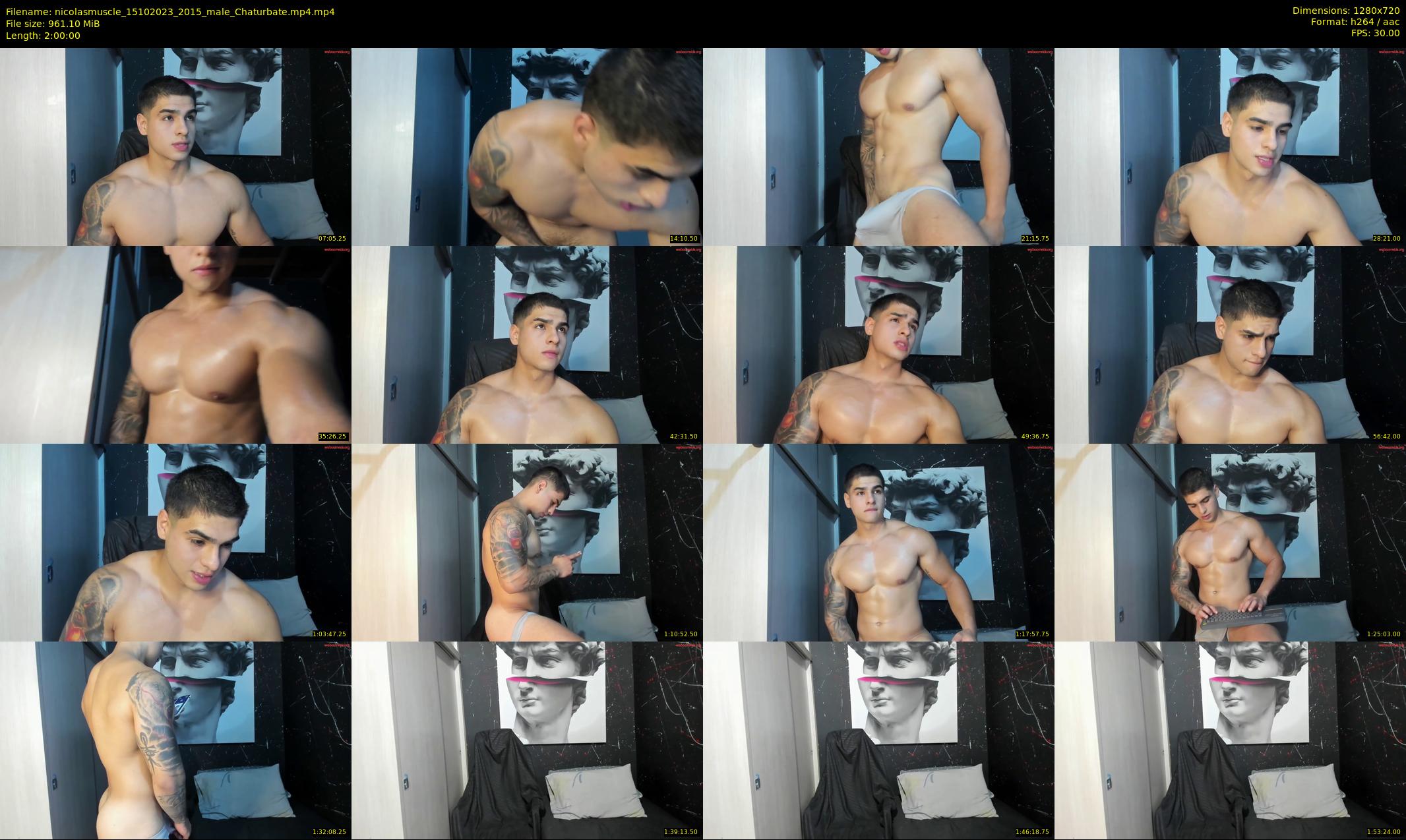 nicolasmuscle — 120 minute Chaturbate male cam show recording, 720p, Oct 15, 2023