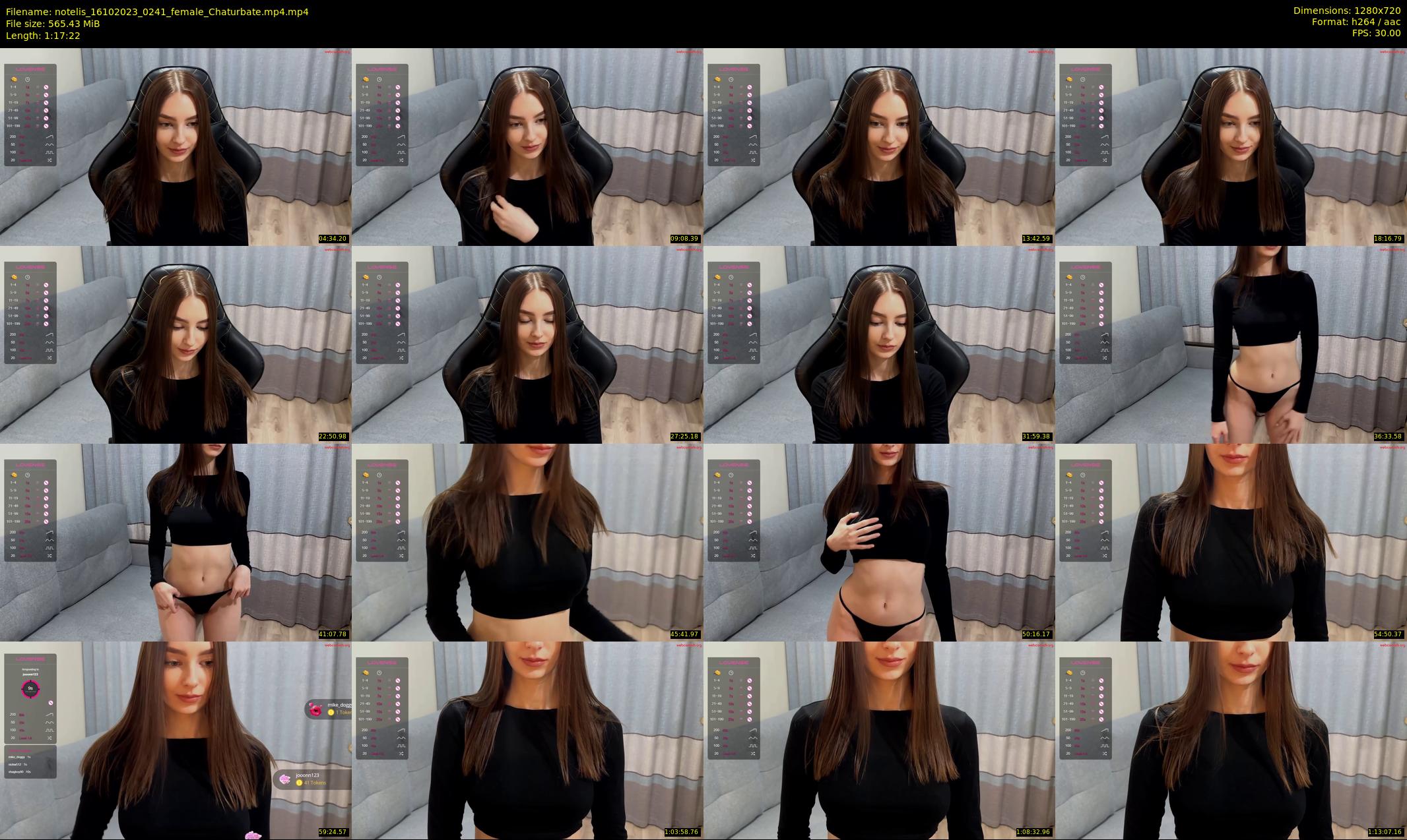 notelis — 78 minute Chaturbate female cam show recording, 720p, Oct 16, 2023