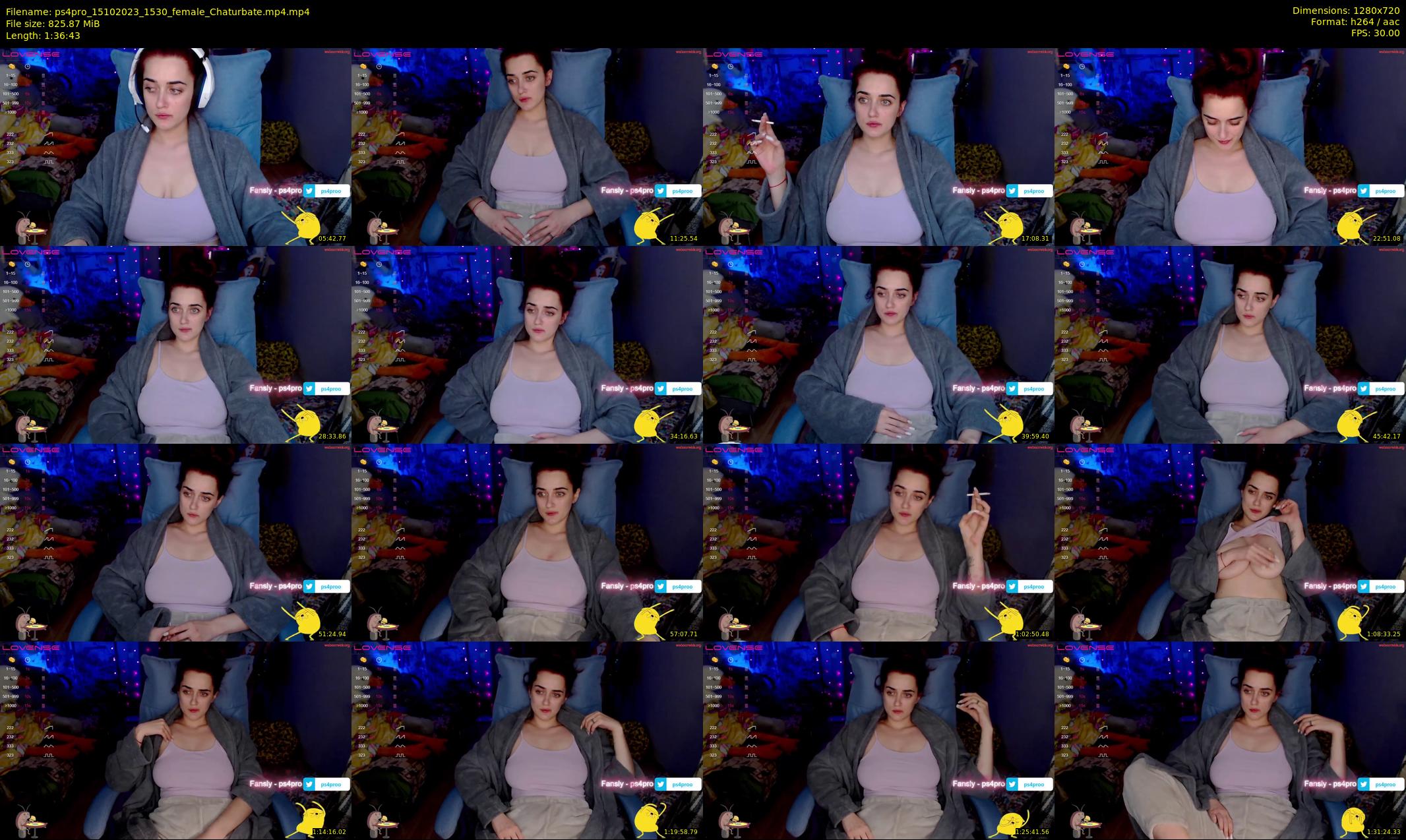 ps4pro — 97 minute Chaturbate female cam show recording, 720p, Oct 15, 2023