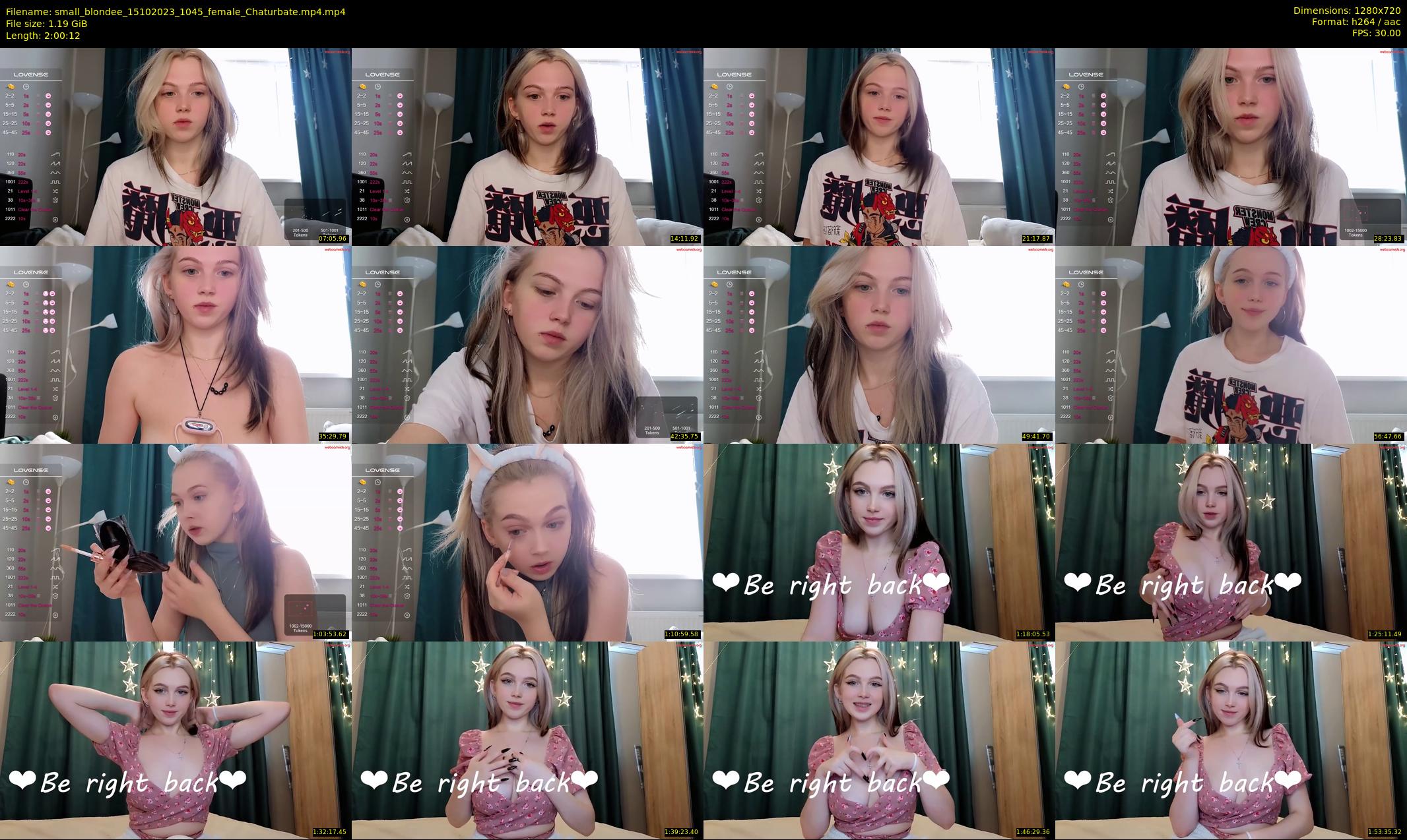 small_blondee — 121 minute Chaturbate female cam show recording, 720p, Oct 15, 2023