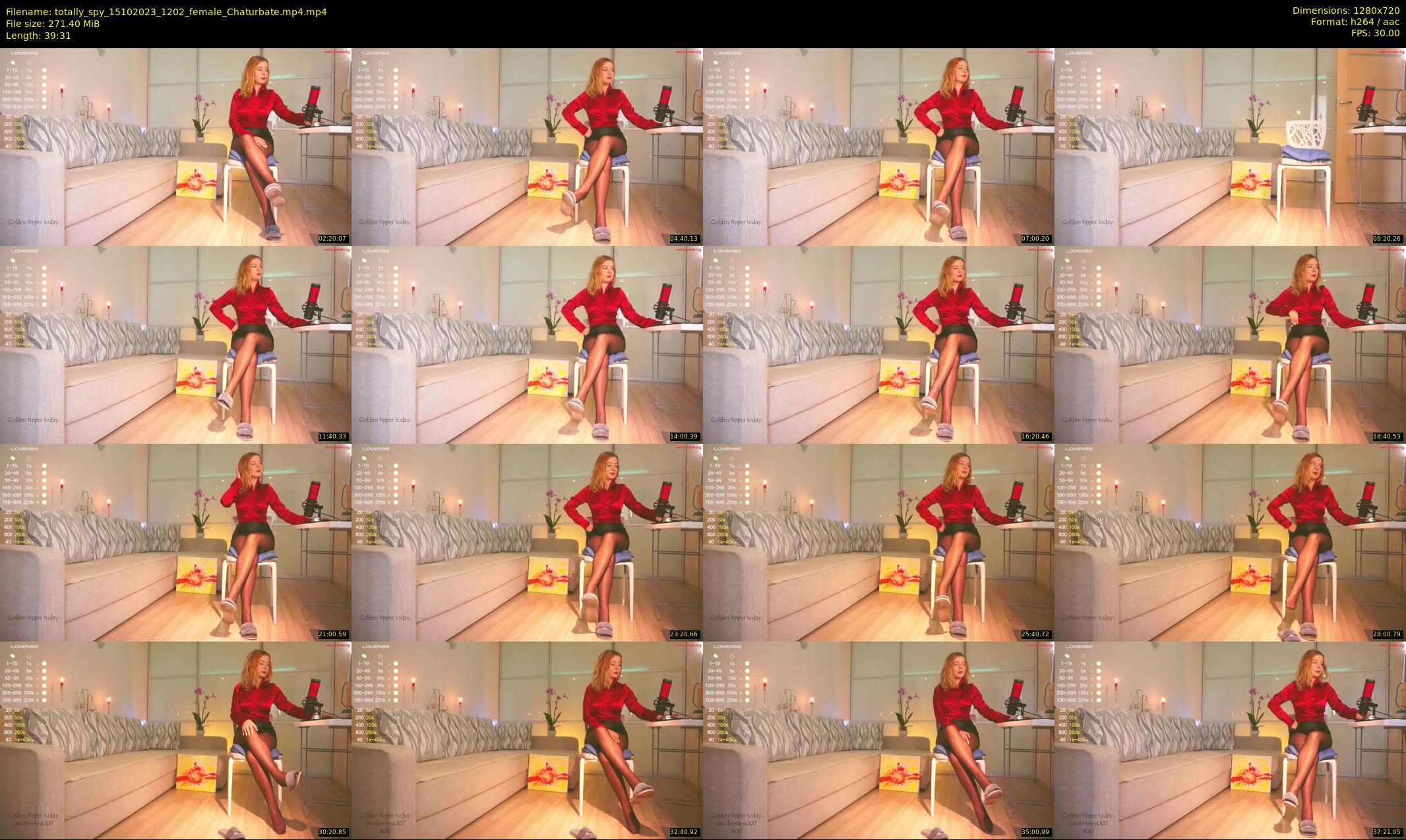 totally_spy — 40 minute Chaturbate female cam show recording, 720p, Oct 15, 2023