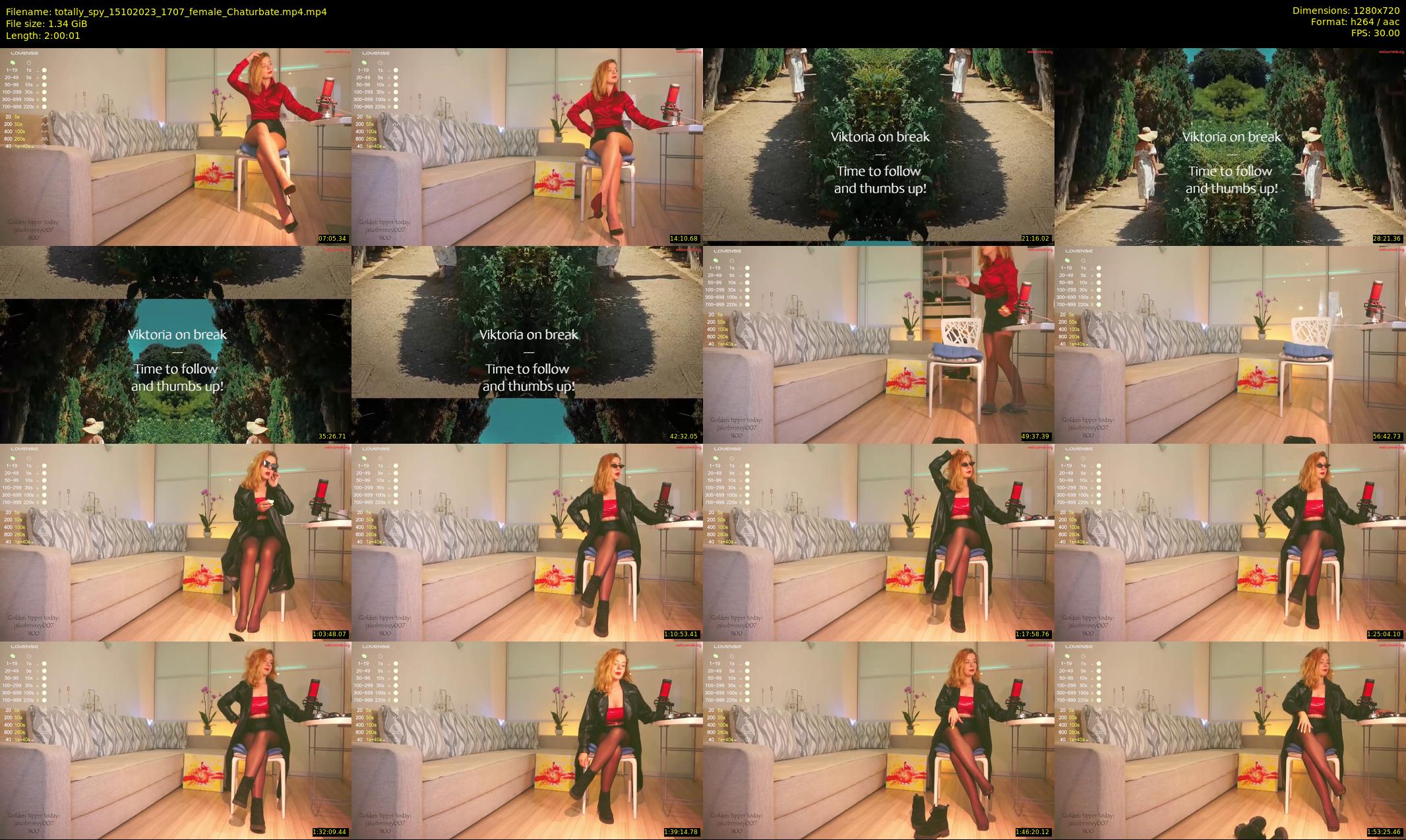 totally_spy — 121 minute Chaturbate female cam show recording, 720p, Oct 15, 2023