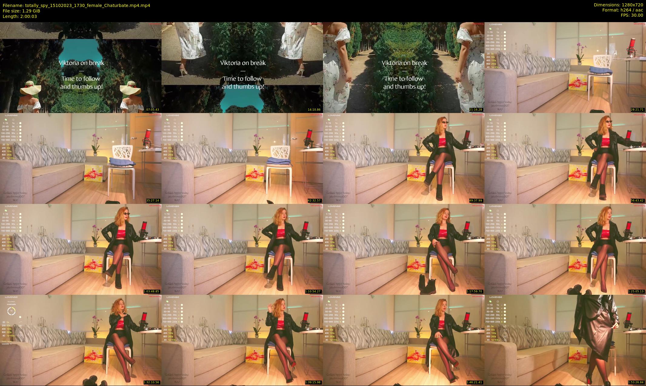 totally_spy — 121 minute Chaturbate female cam show recording, 720p, Oct 15, 2023