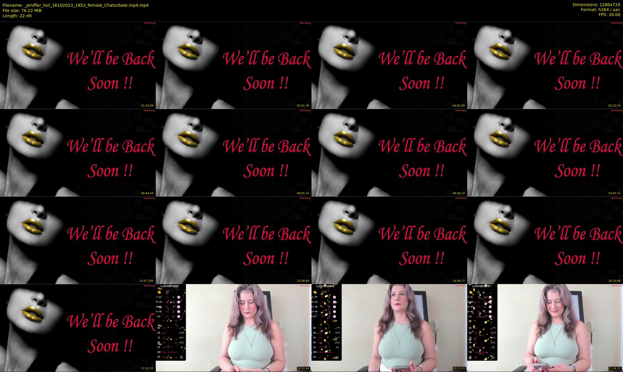 _jeniffer_hot — 23 minute Chaturbate female cam show recording, 720p, Oct 16, 2023