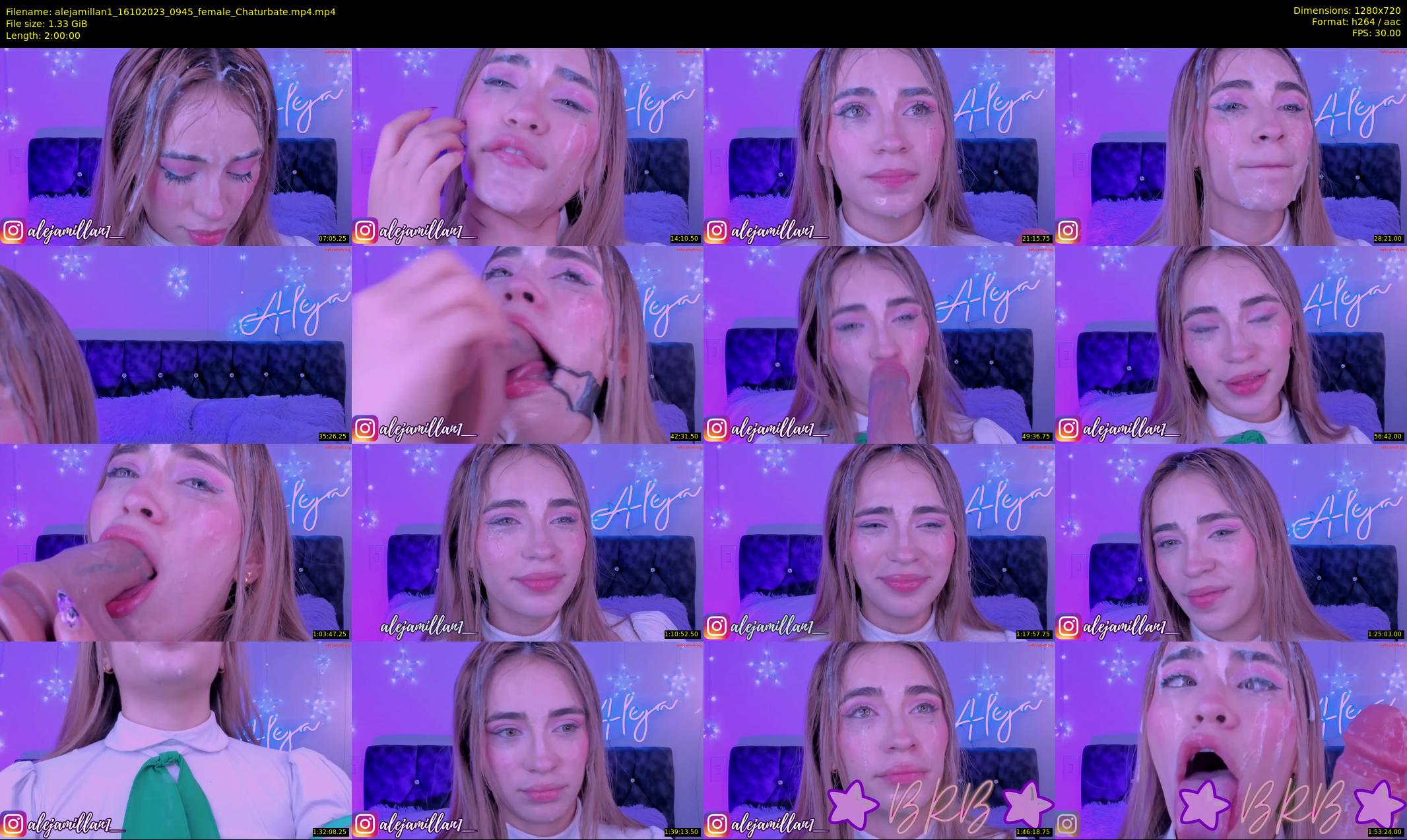 alejamillan1 — 120 minute Chaturbate female cam show recording, 720p, Oct 16, 2023