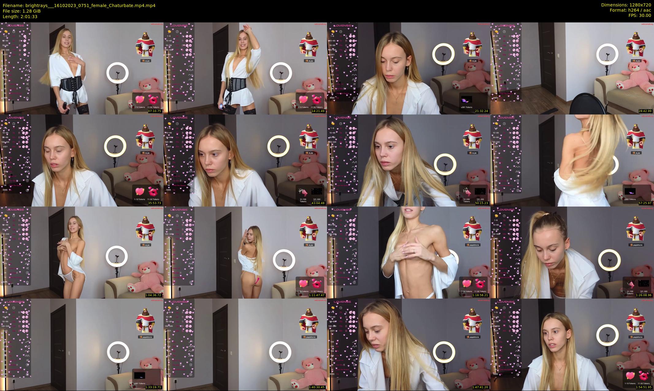 brightrays__ — 122 minute Chaturbate female cam show recording, 720p, Oct 16, 2023
